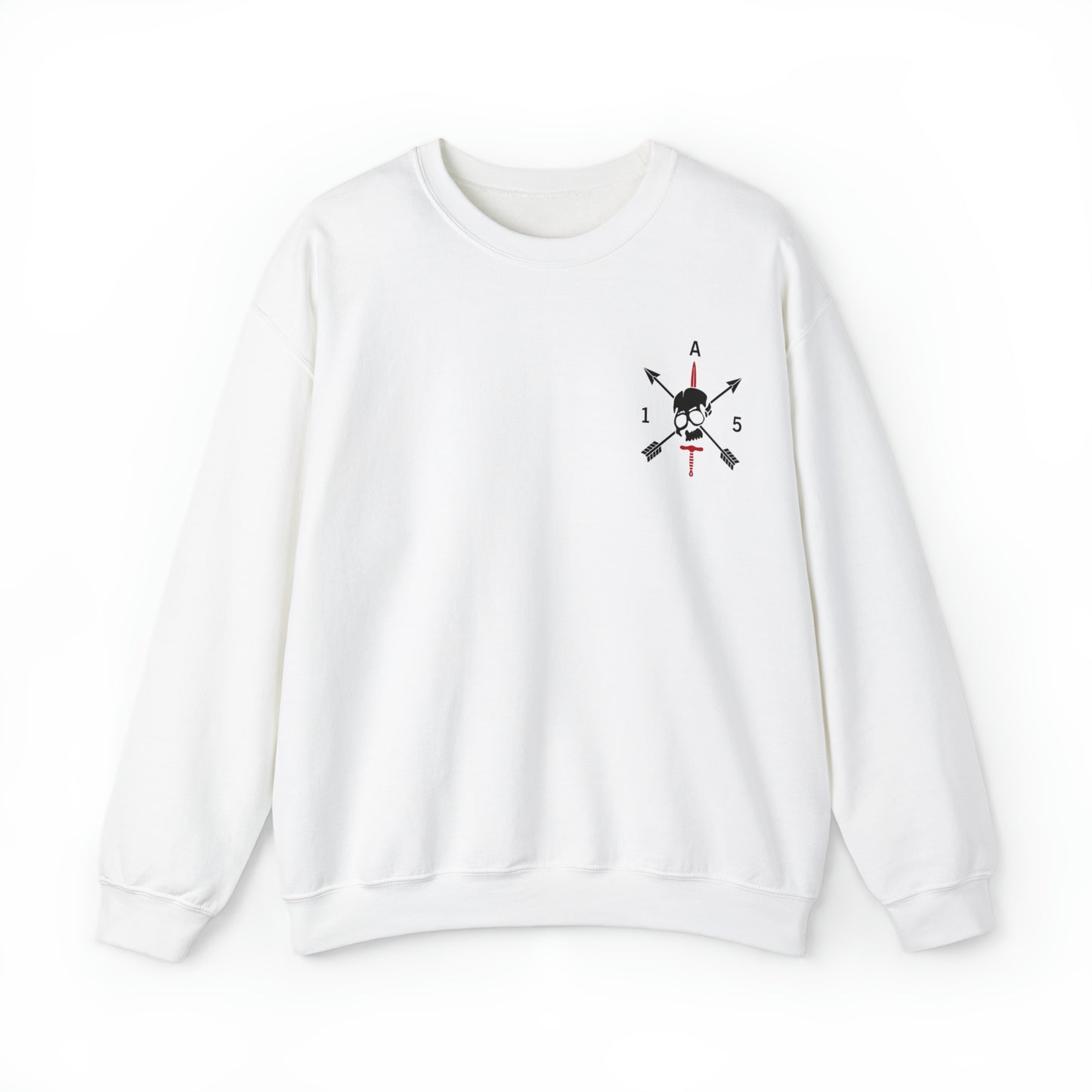 Crewneck Sweatshirt- Red Sword Front and Back