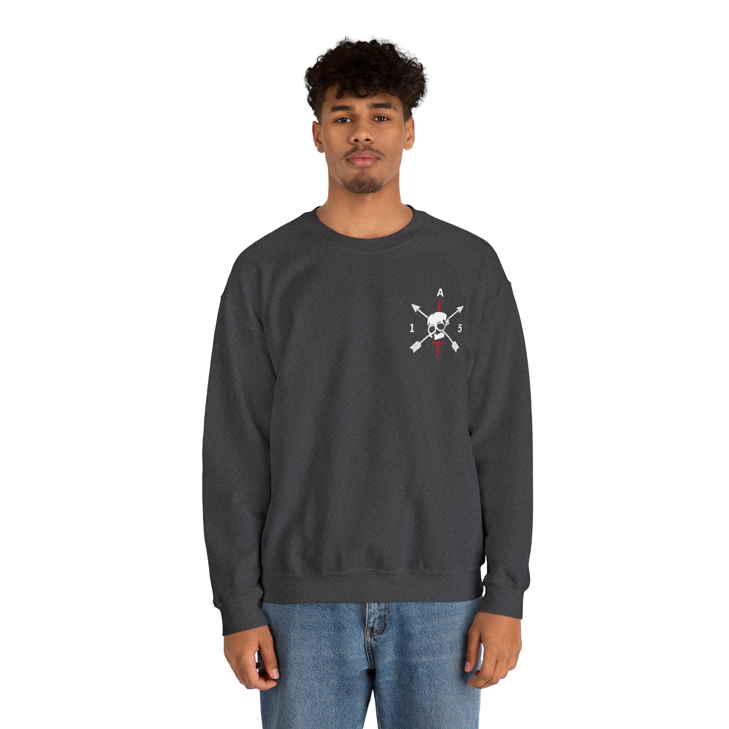 Front Only- White Logo Crewneck Sweatshirt