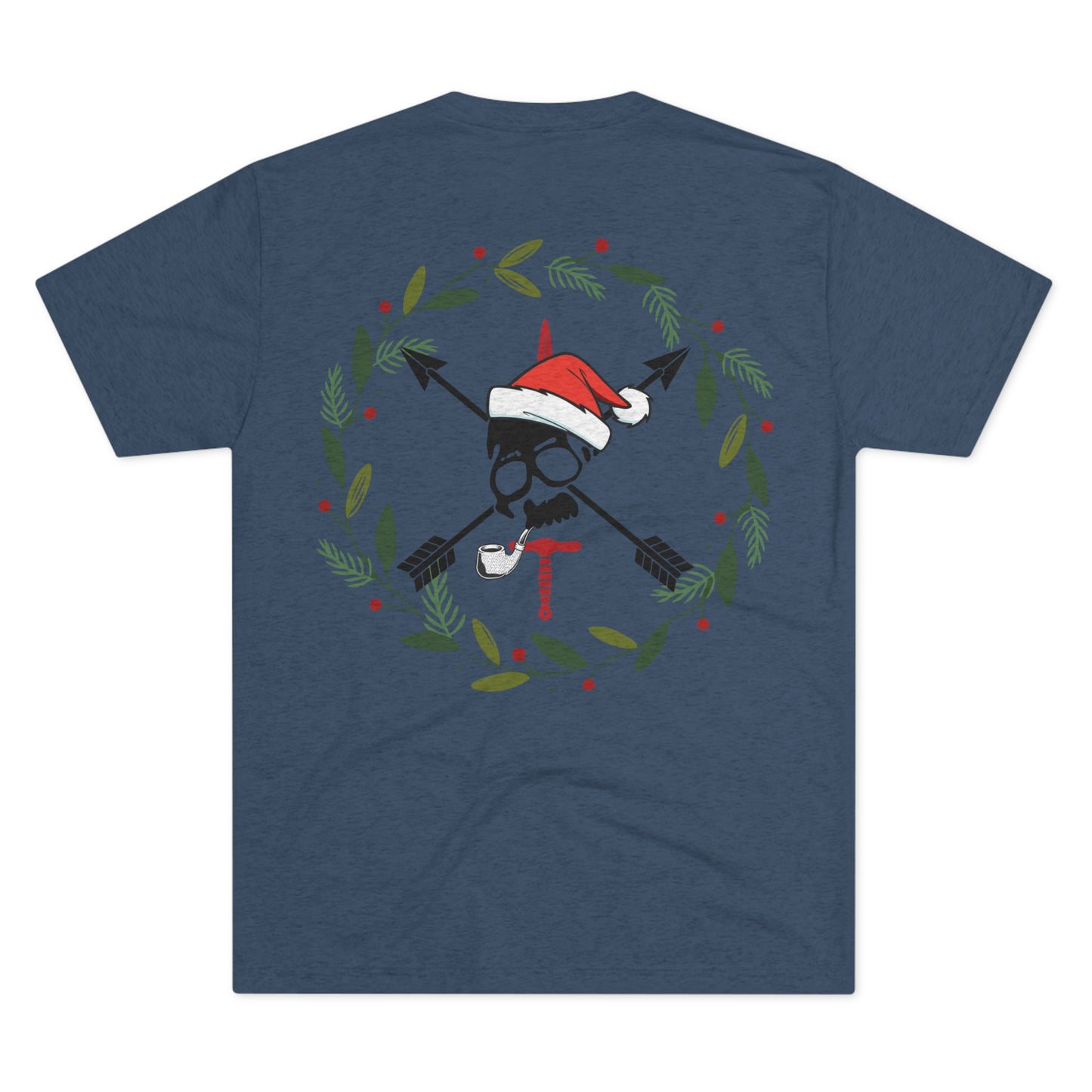 Christmas Wreath- Unisex Tri-Blend Crew Tee