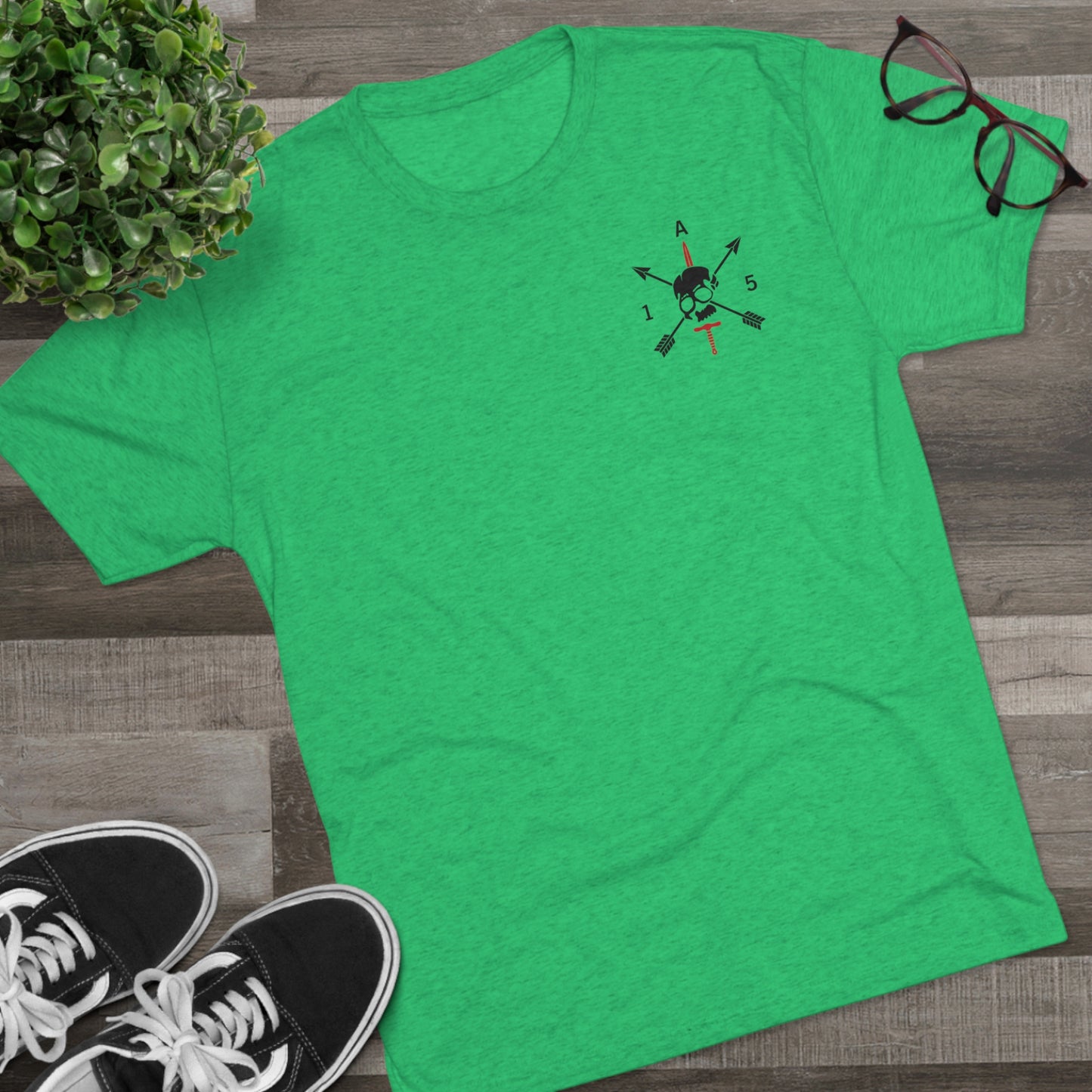 Christmas Wreath- Unisex Tri-Blend Crew Tee