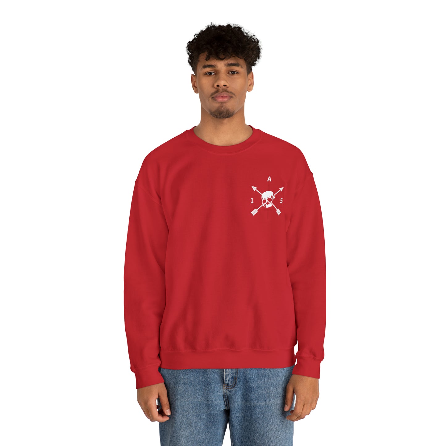 Front Only- White Logo Crewneck Sweatshirt