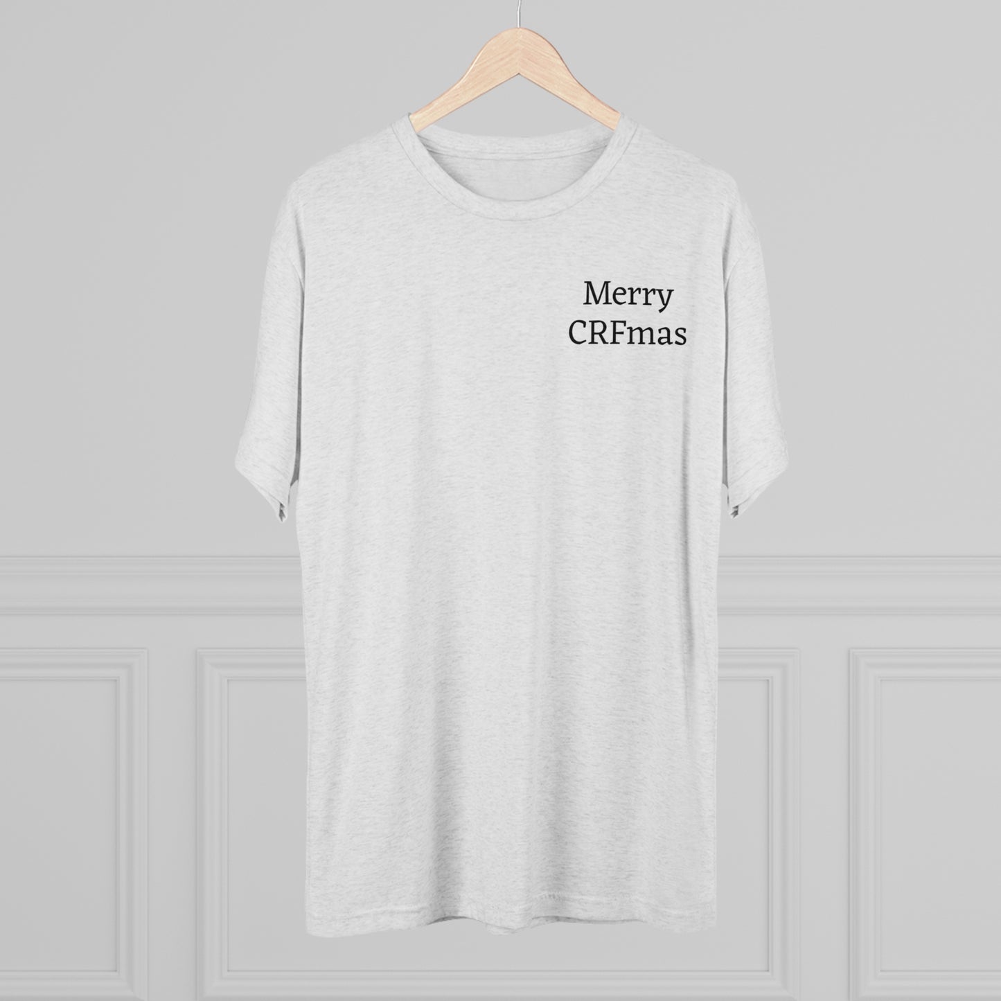 Merry CRFmas Front- Unisex Tri-Blend Crew Tee