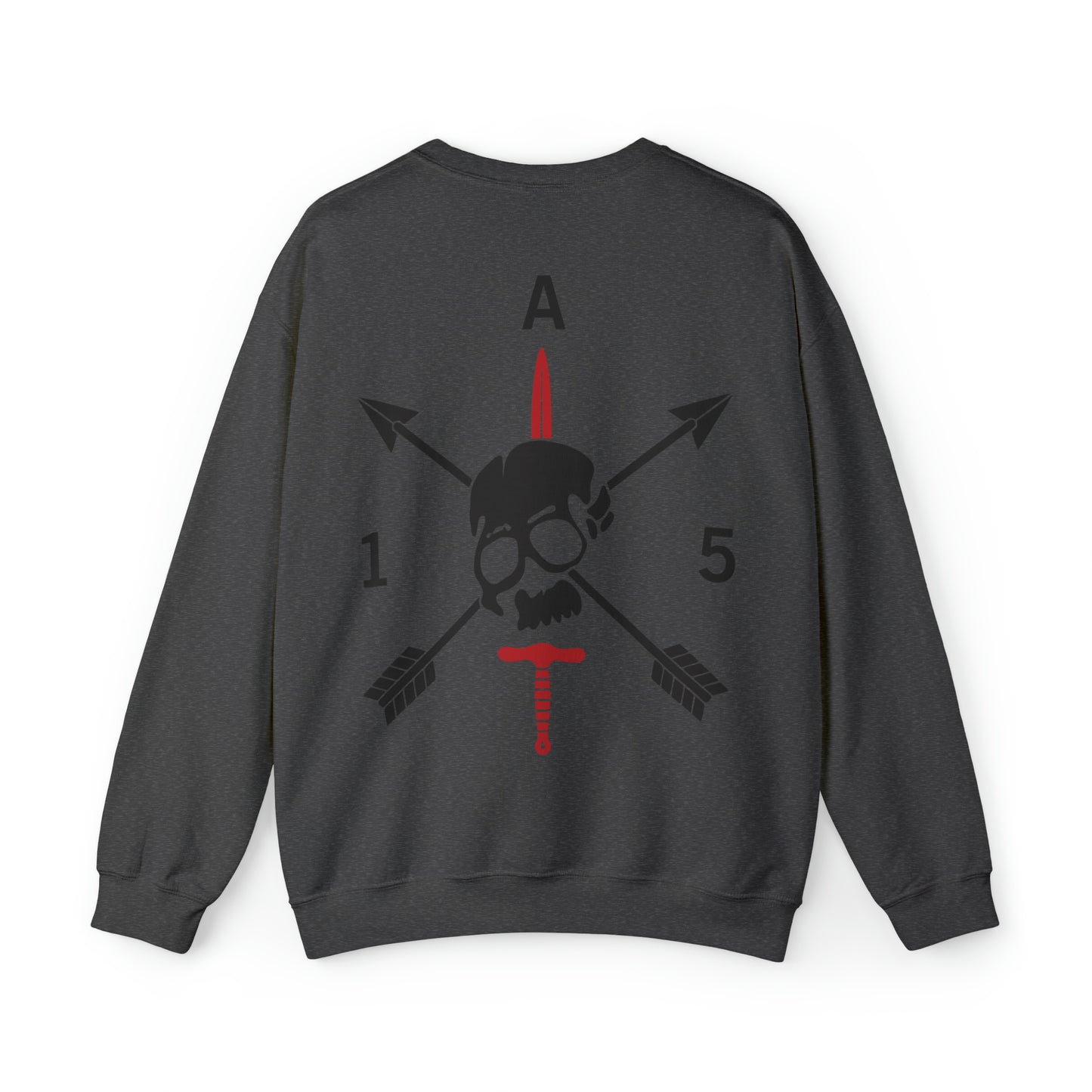 Crewneck Sweatshirt- Red Sword Front and Back