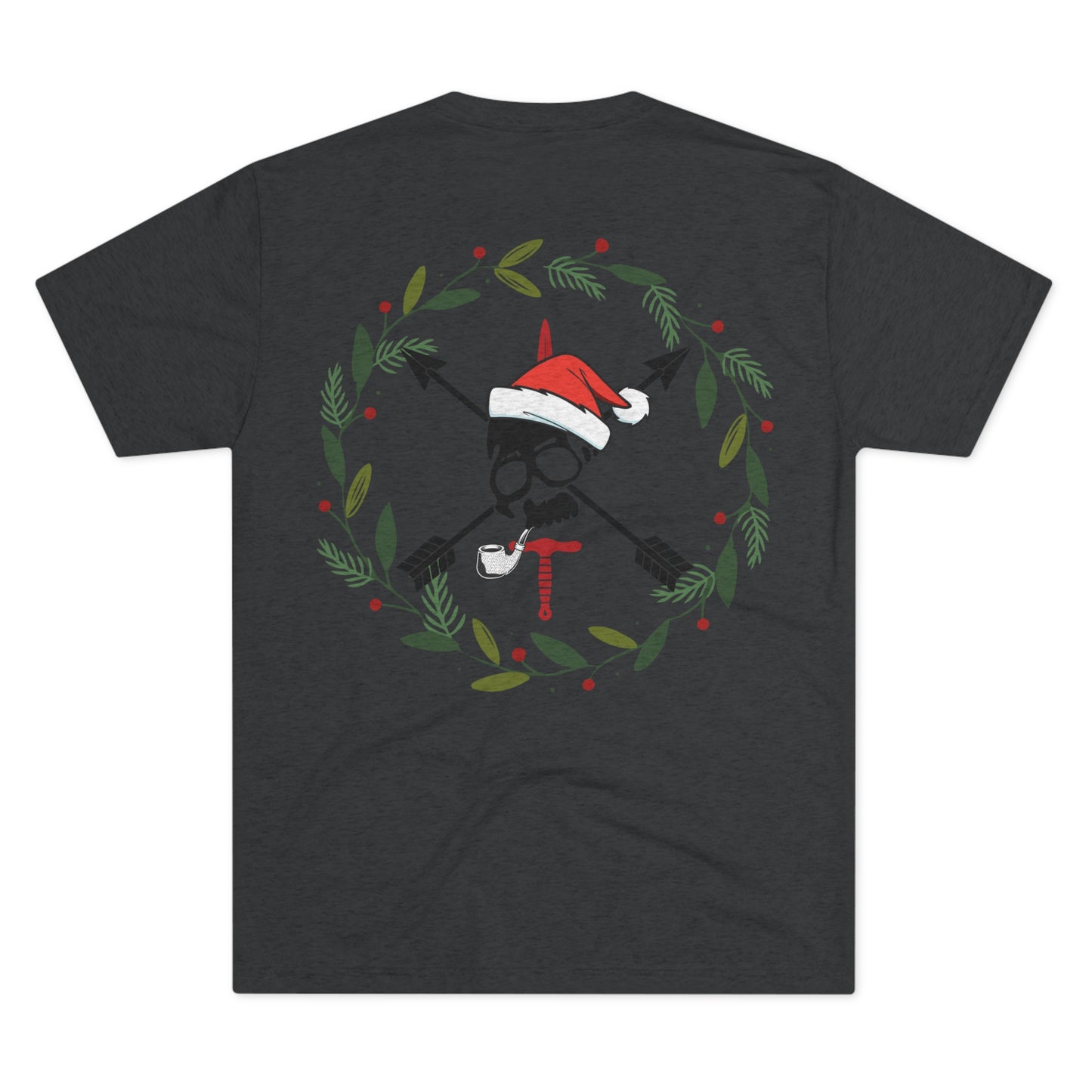 Christmas Wreath- Unisex Tri-Blend Crew Tee