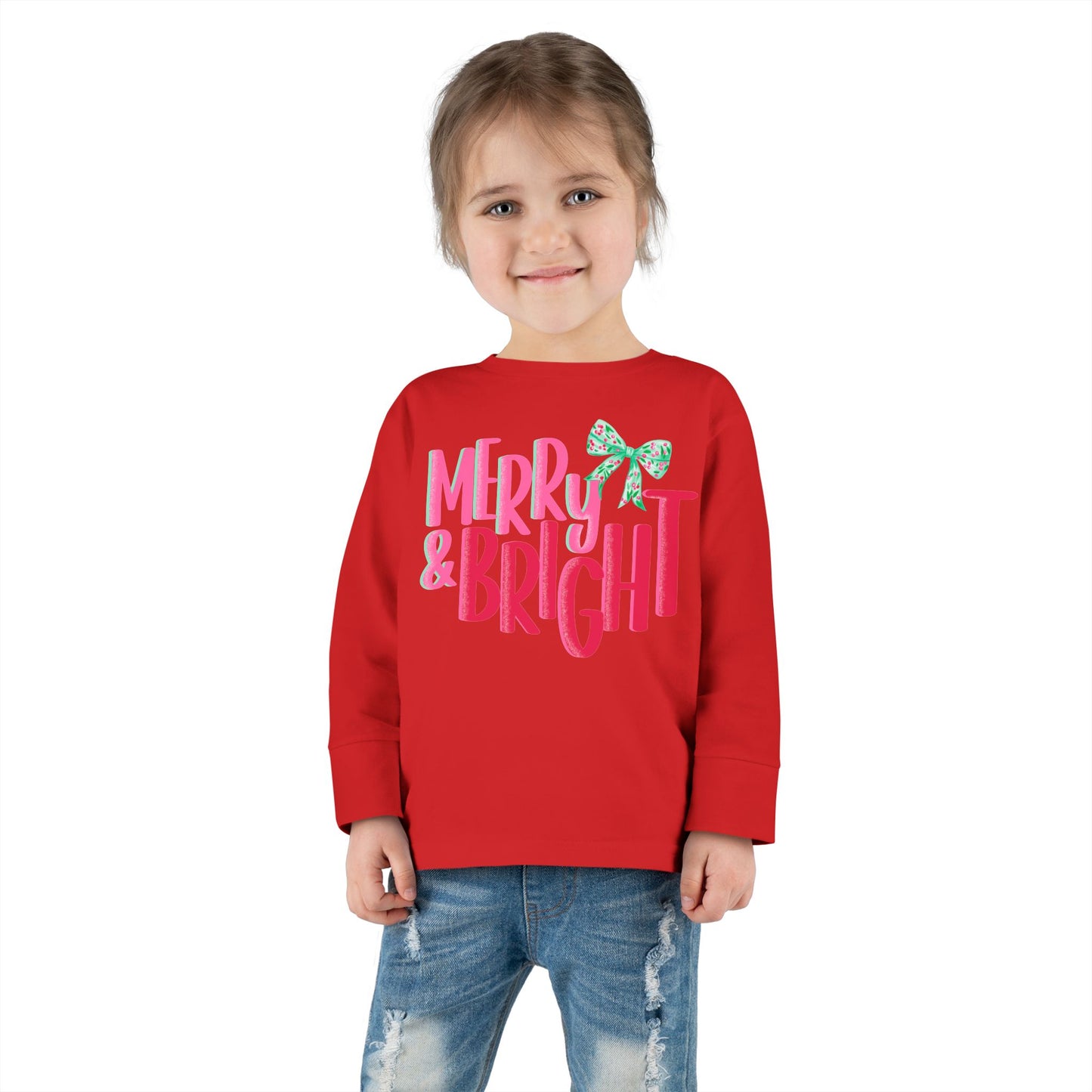 Toddler Long Sleeve Tee Merry and Bright