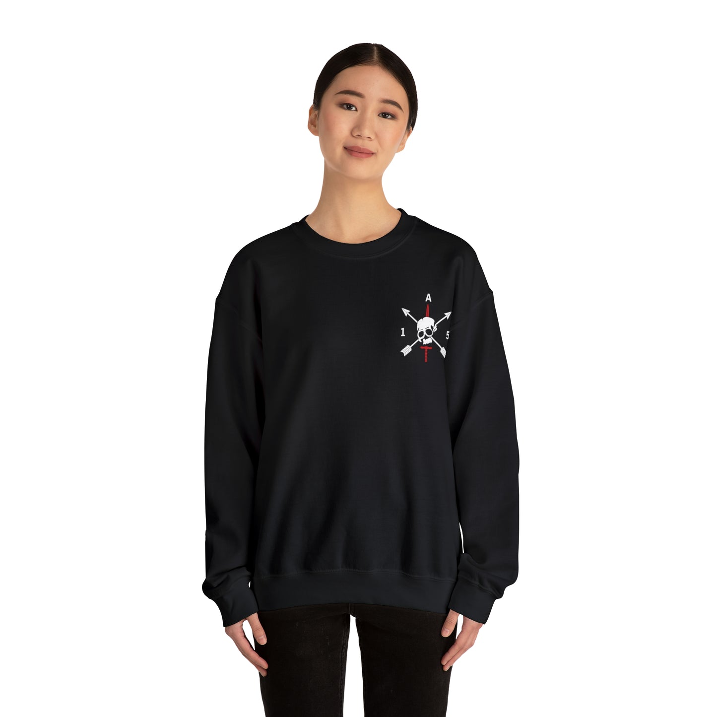 Front Only- White Logo Crewneck Sweatshirt