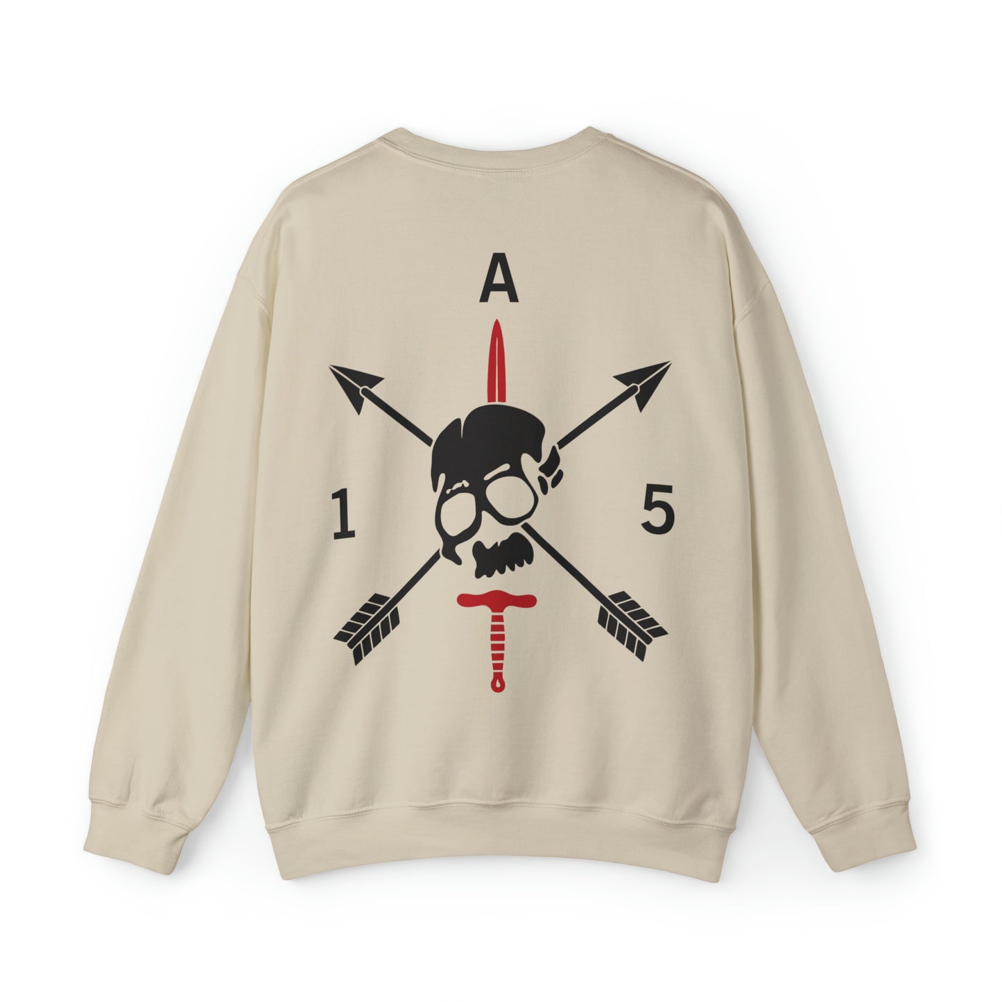 Crewneck Sweatshirt- Red Sword Front and Back