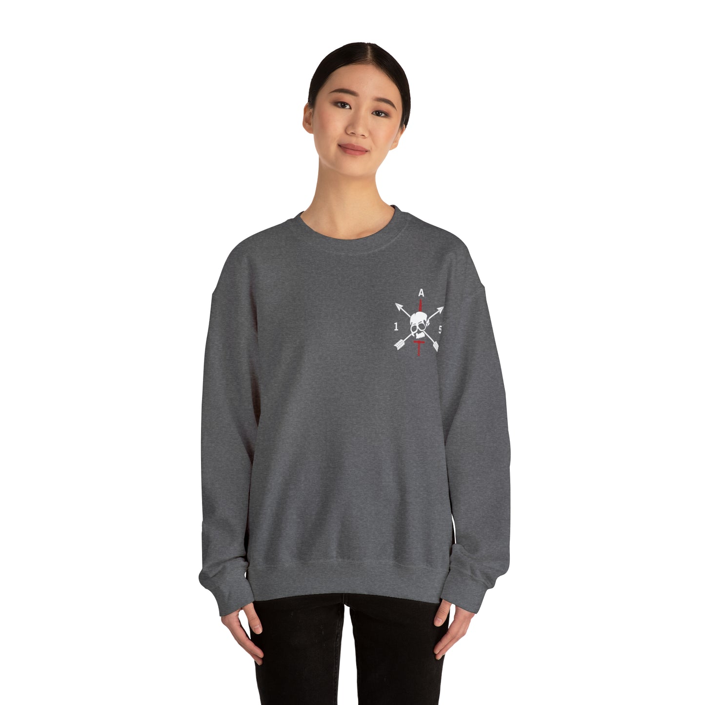 Front Only- White Logo Crewneck Sweatshirt
