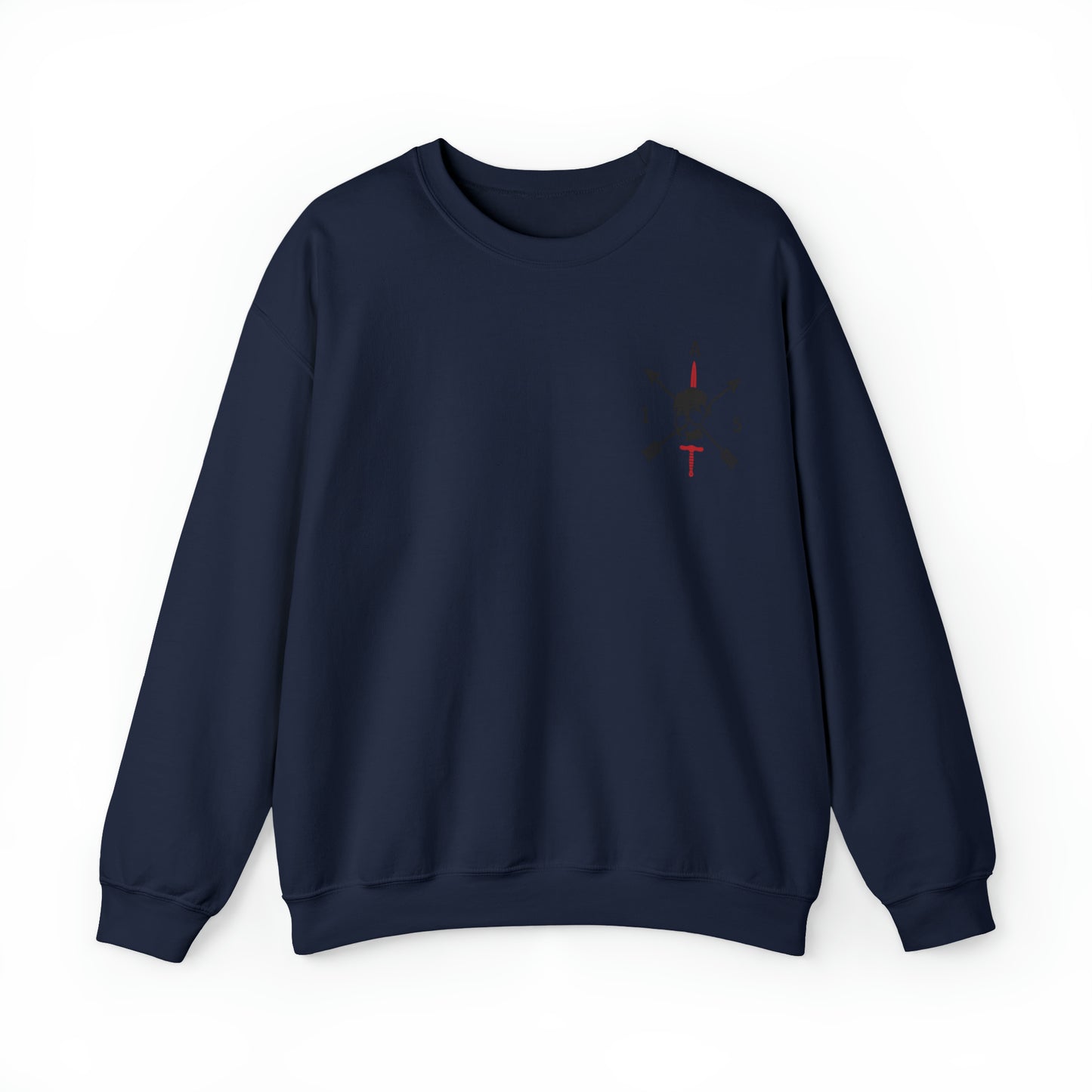 Crewneck Sweatshirt- Red Sword Front and Back