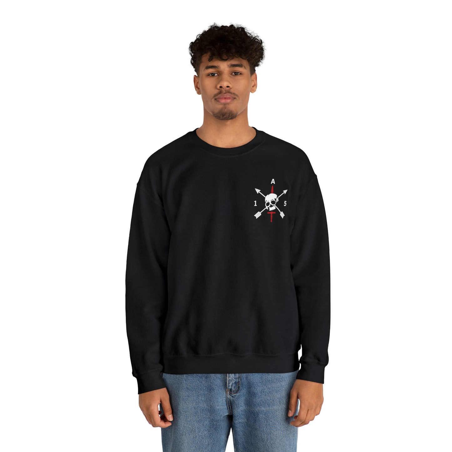 Front Only- White Logo Crewneck Sweatshirt