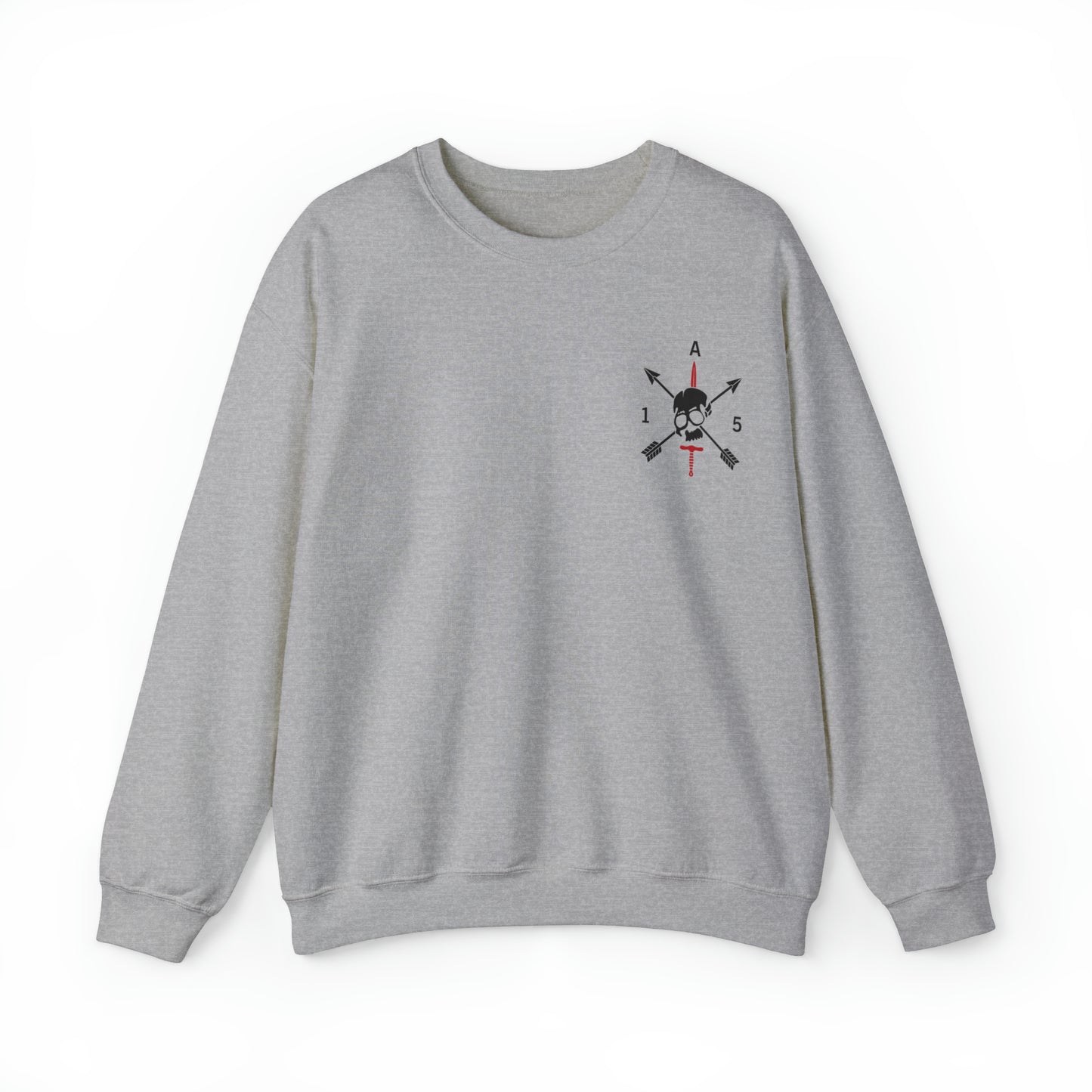 Crewneck Sweatshirt- Red Sword Front and Back