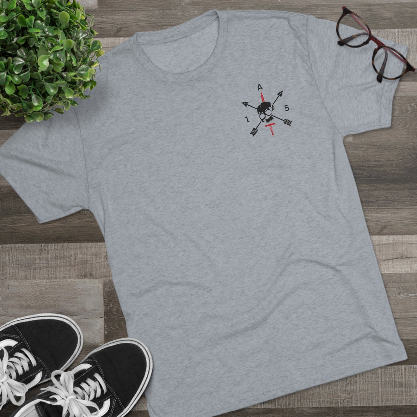 Christmas Wreath- Unisex Tri-Blend Crew Tee