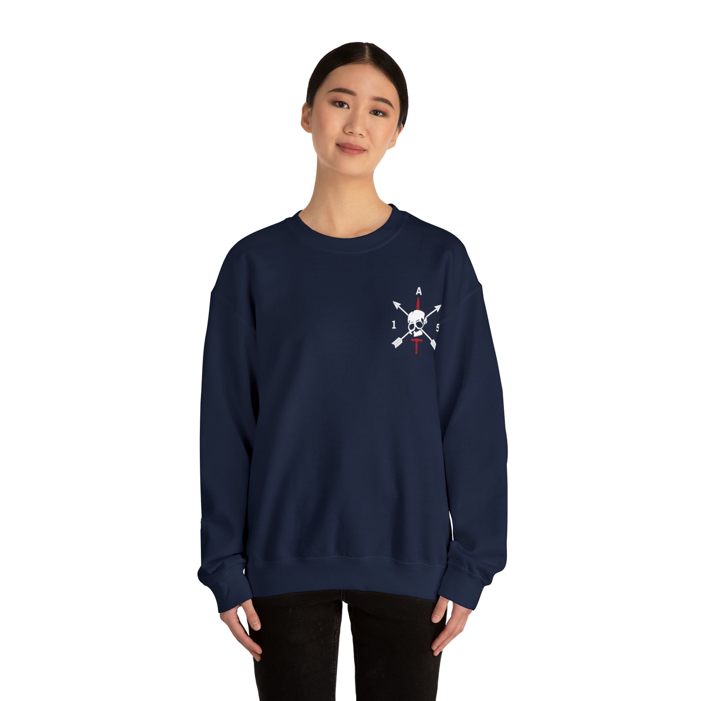 Front Only- White Logo Crewneck Sweatshirt