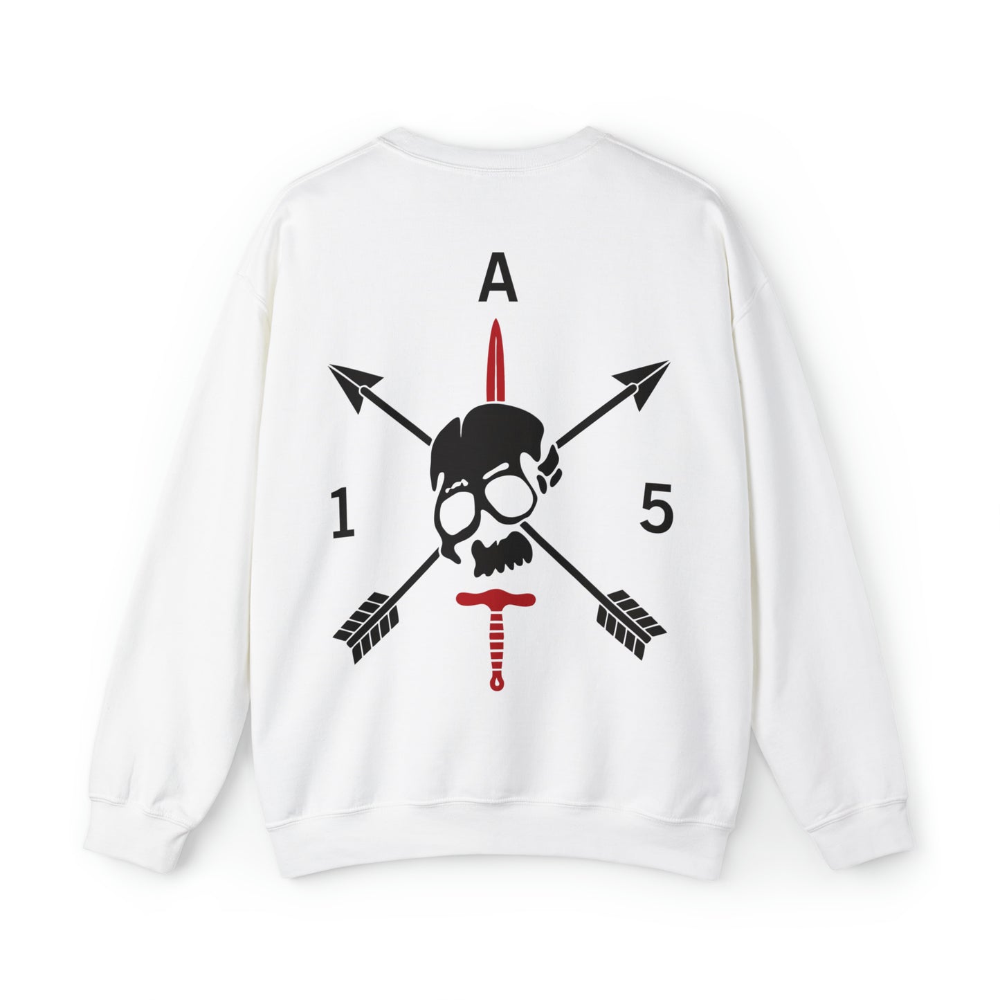Crewneck Sweatshirt- Red Sword Front and Back