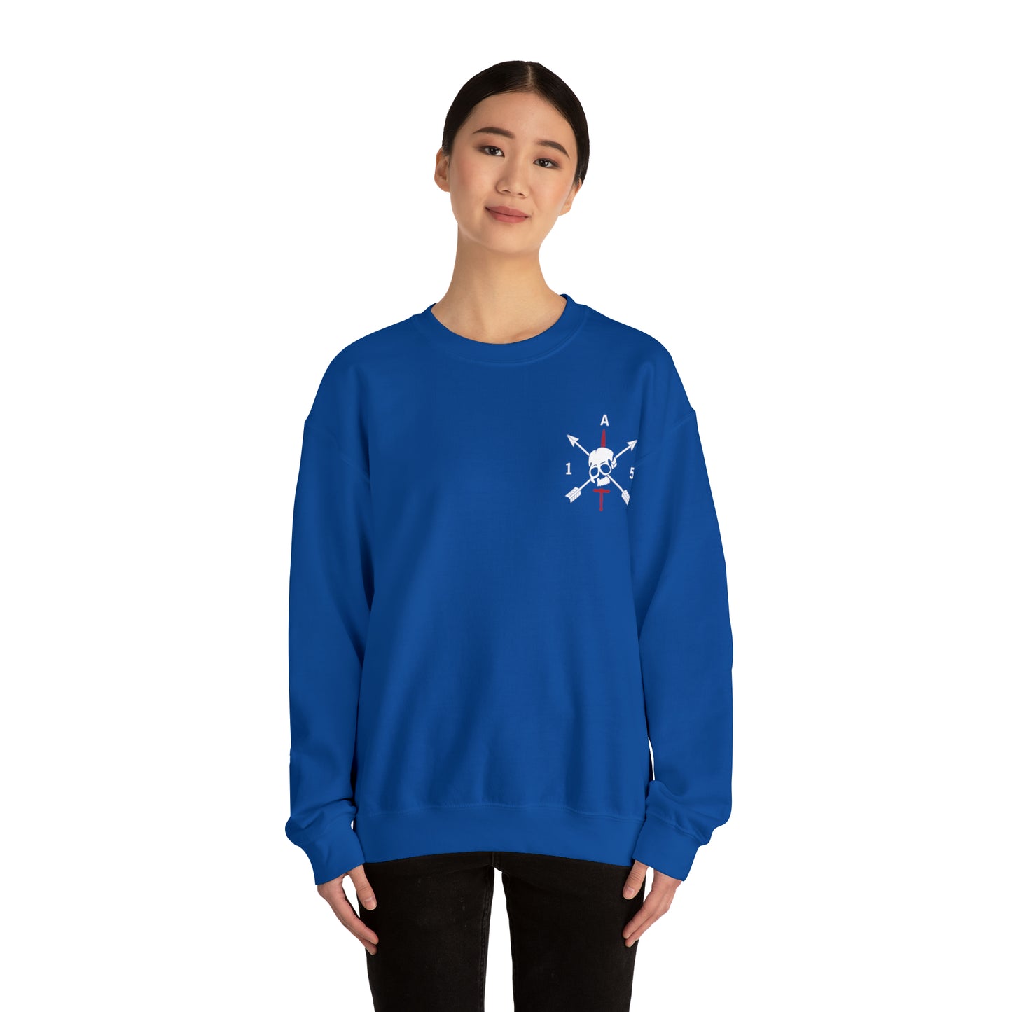 Front Only- White Logo Crewneck Sweatshirt