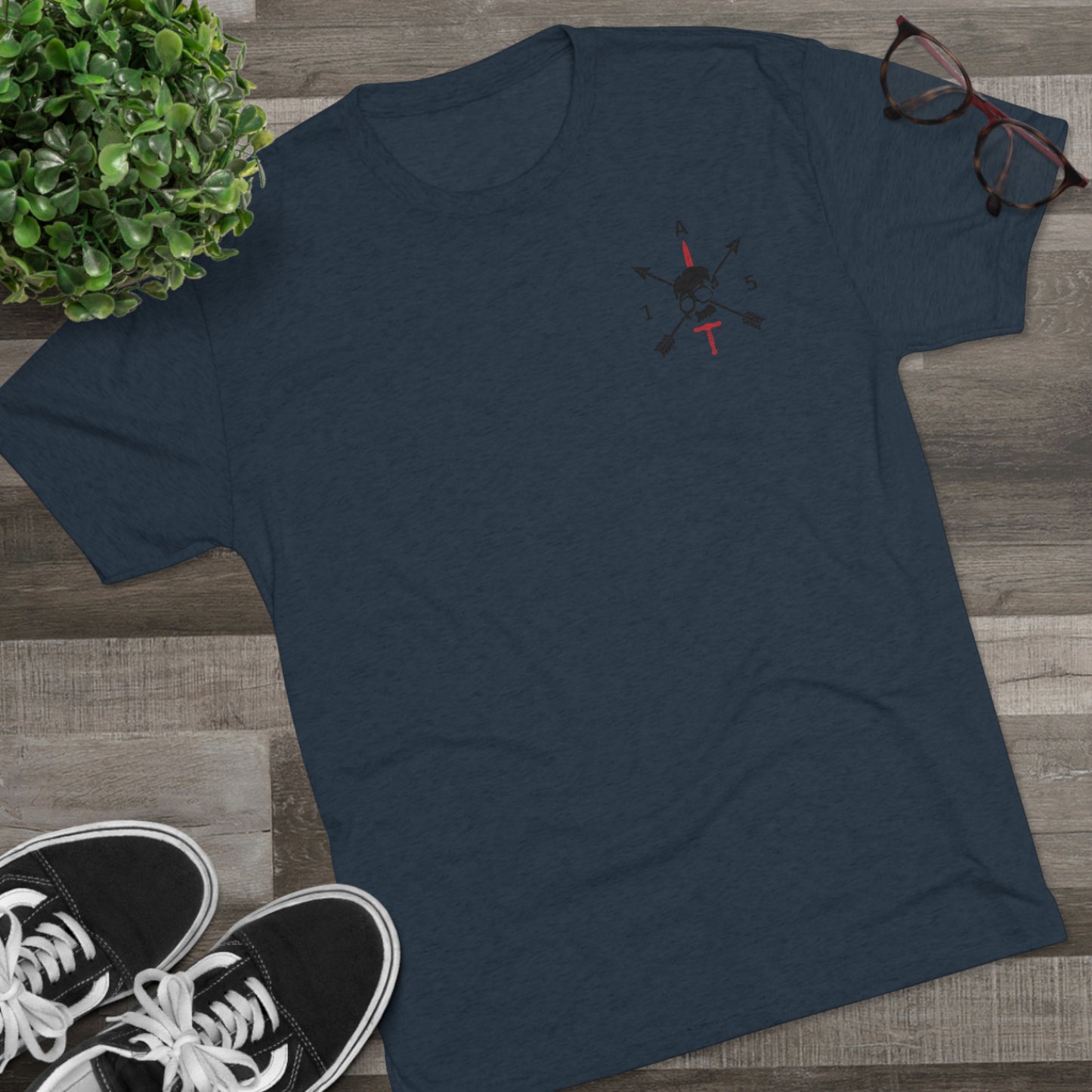 Christmas Wreath- Unisex Tri-Blend Crew Tee