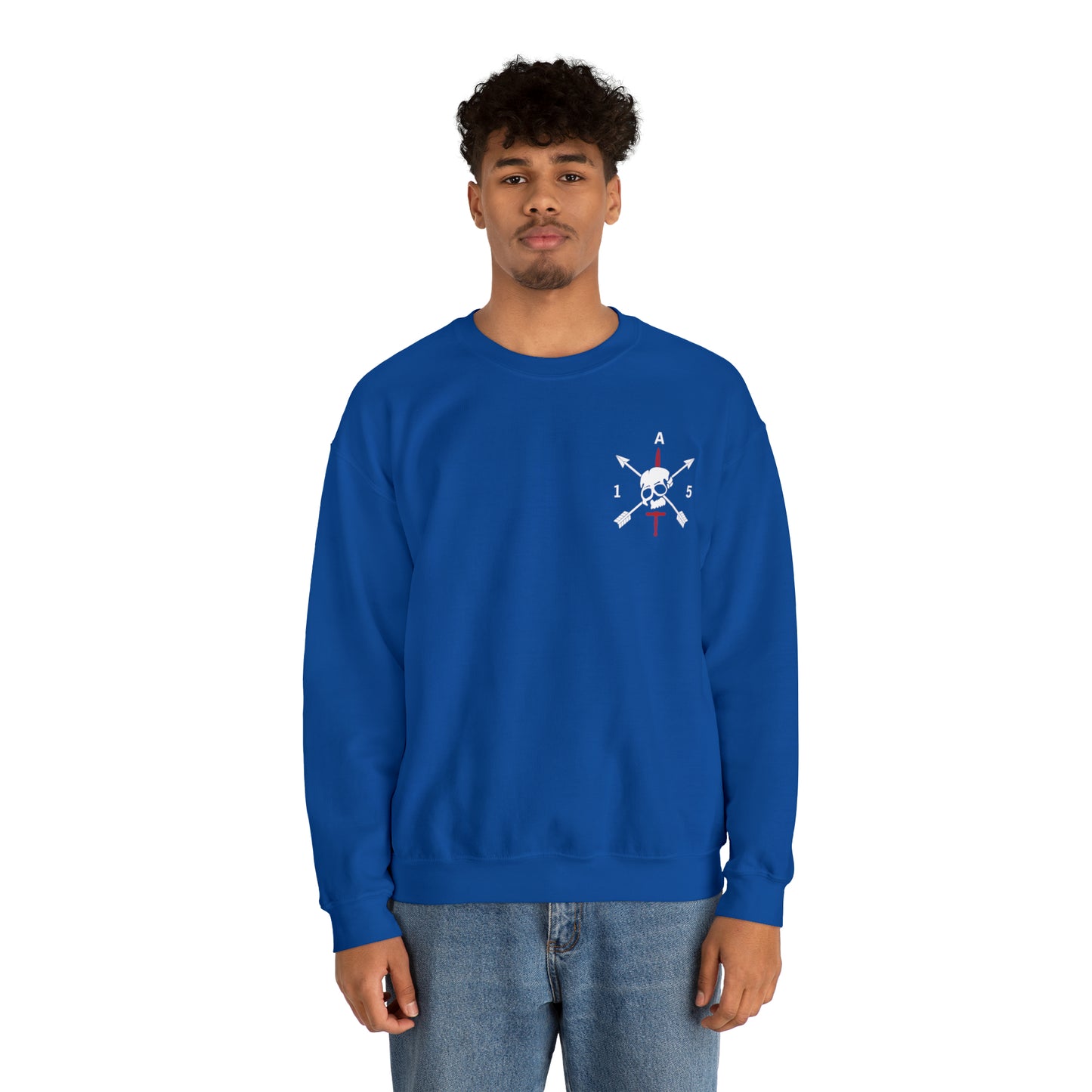 Front Only- White Logo Crewneck Sweatshirt