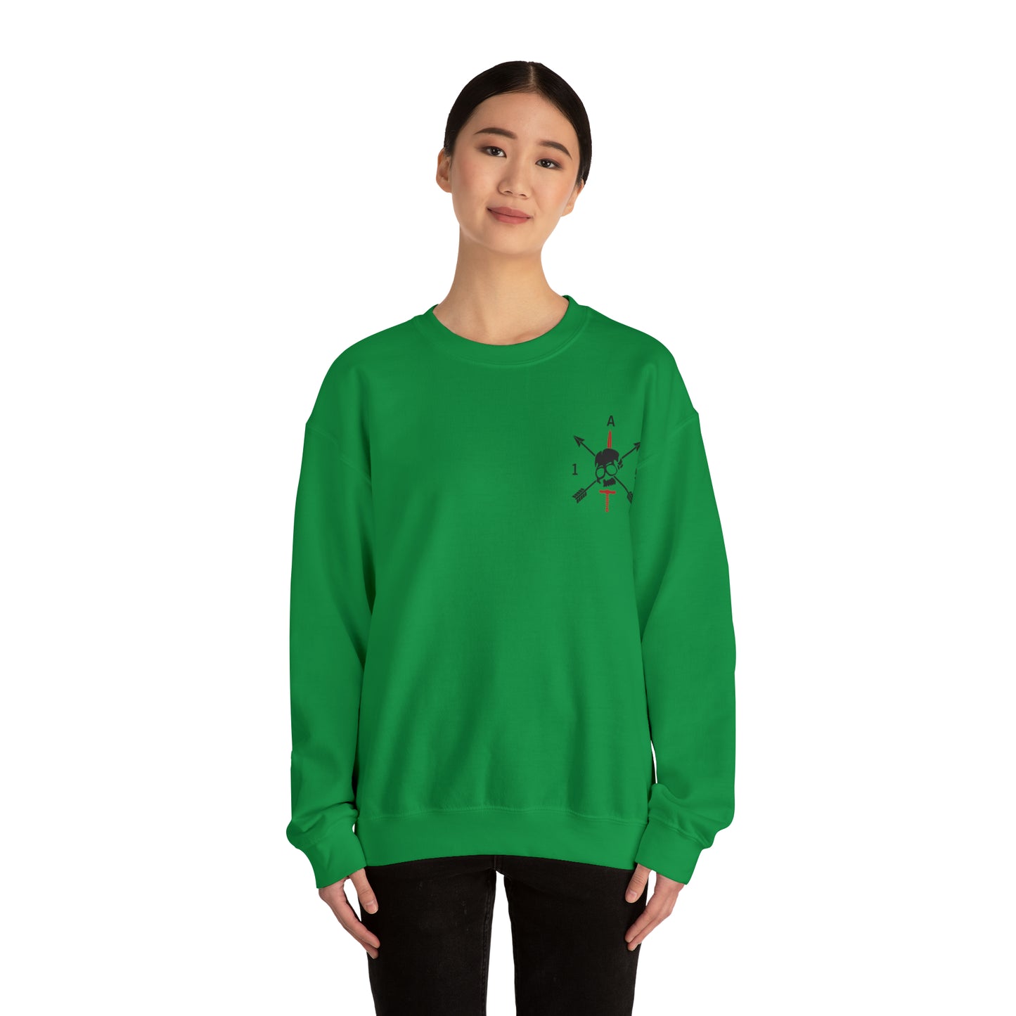 Crewneck Sweatshirt- Red Sword Front and Back