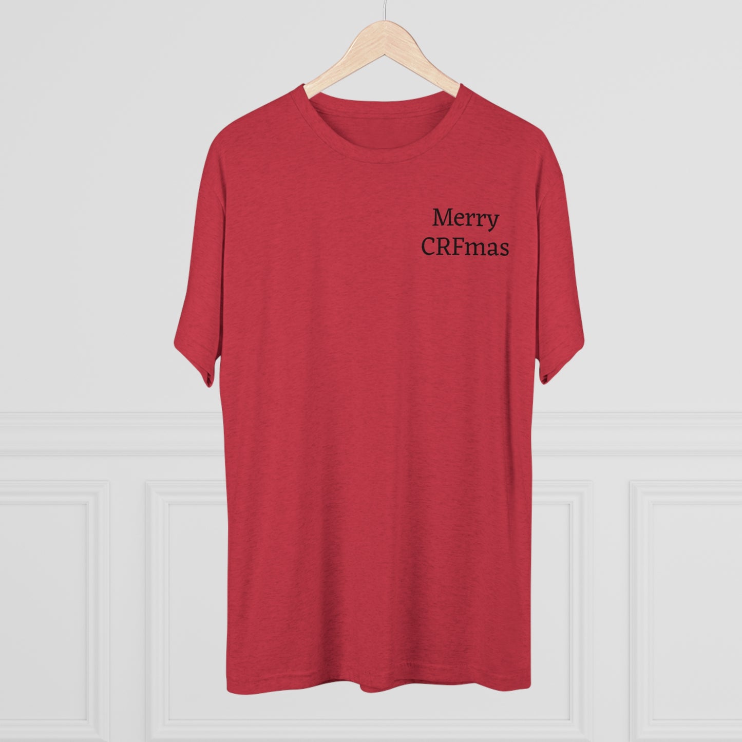 Merry CRFmas Front- Unisex Tri-Blend Crew Tee