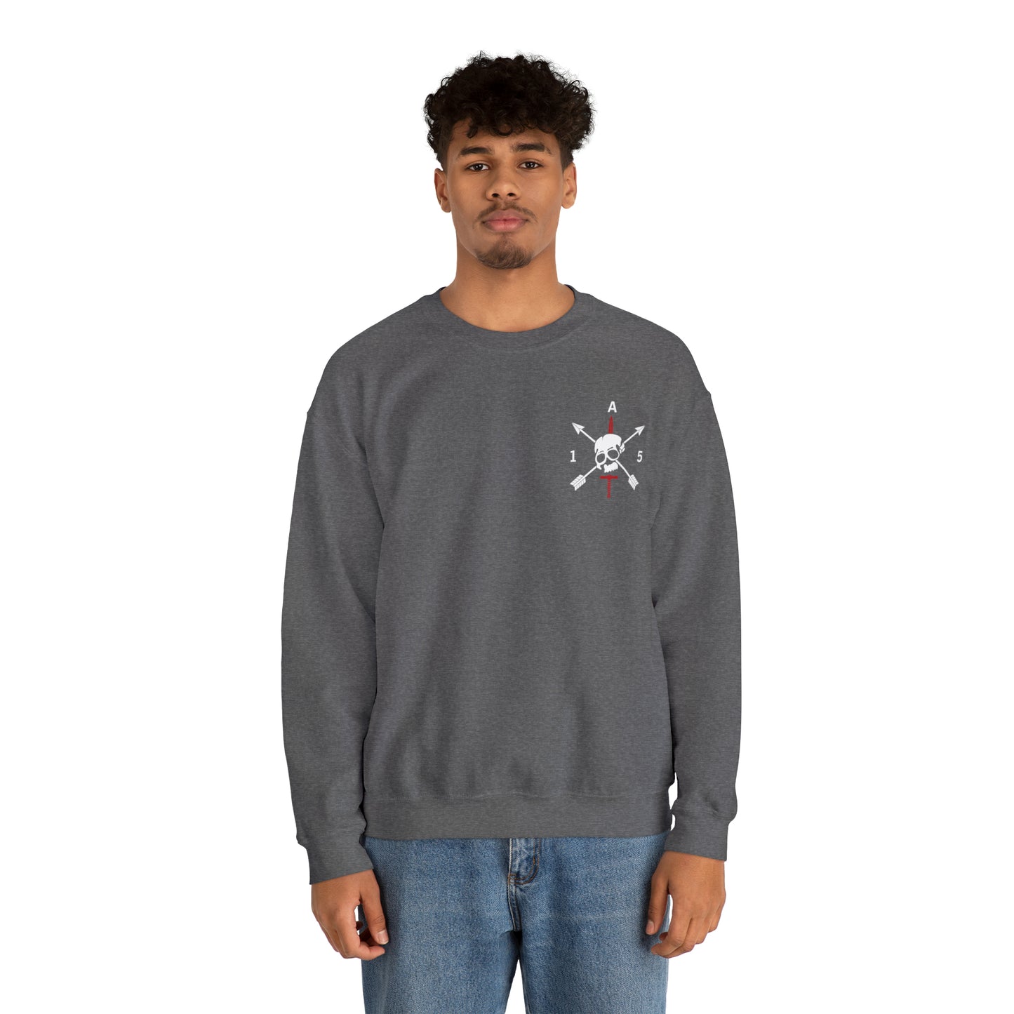 Front Only- White Logo Crewneck Sweatshirt