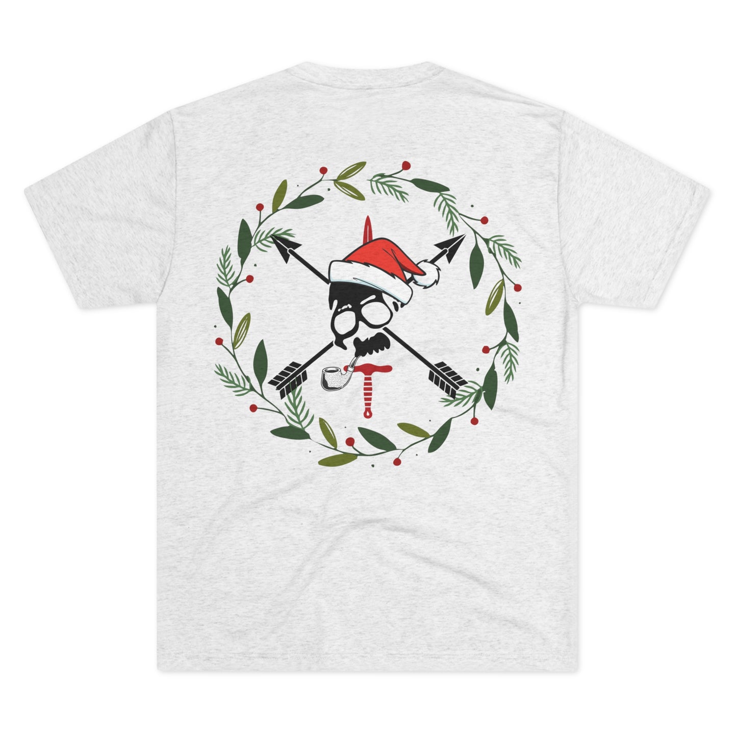 Christmas Wreath- Unisex Tri-Blend Crew Tee