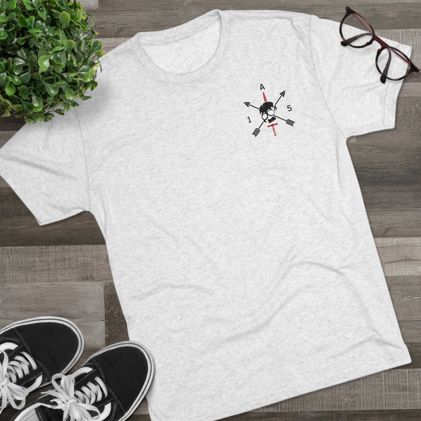Christmas Wreath- Unisex Tri-Blend Crew Tee