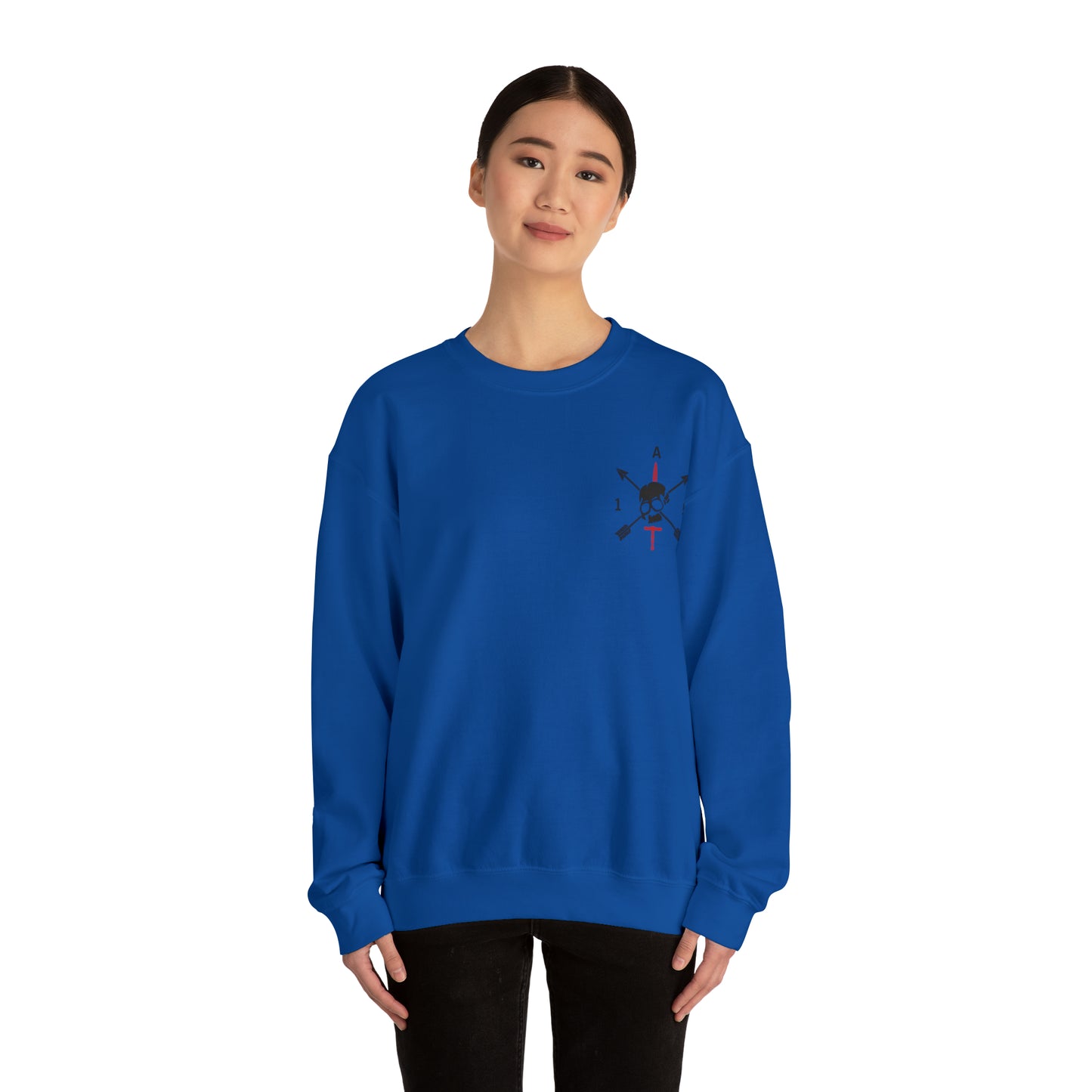 Crewneck Sweatshirt- Red Sword Front and Back