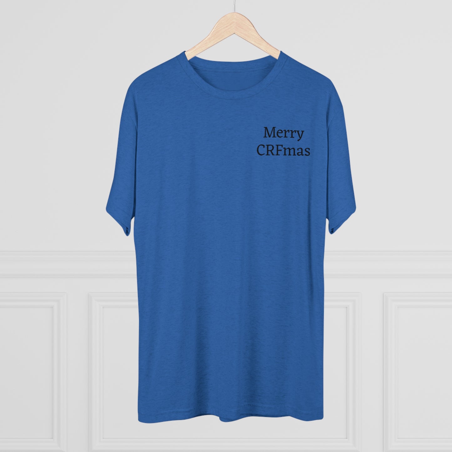 Merry CRFmas Front- Unisex Tri-Blend Crew Tee