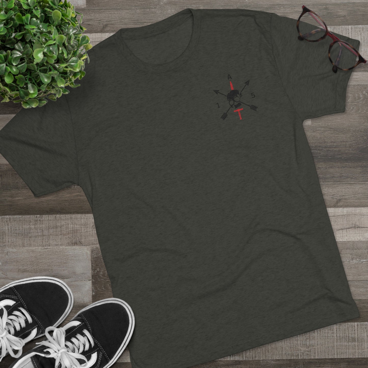 Christmas Wreath- Unisex Tri-Blend Crew Tee