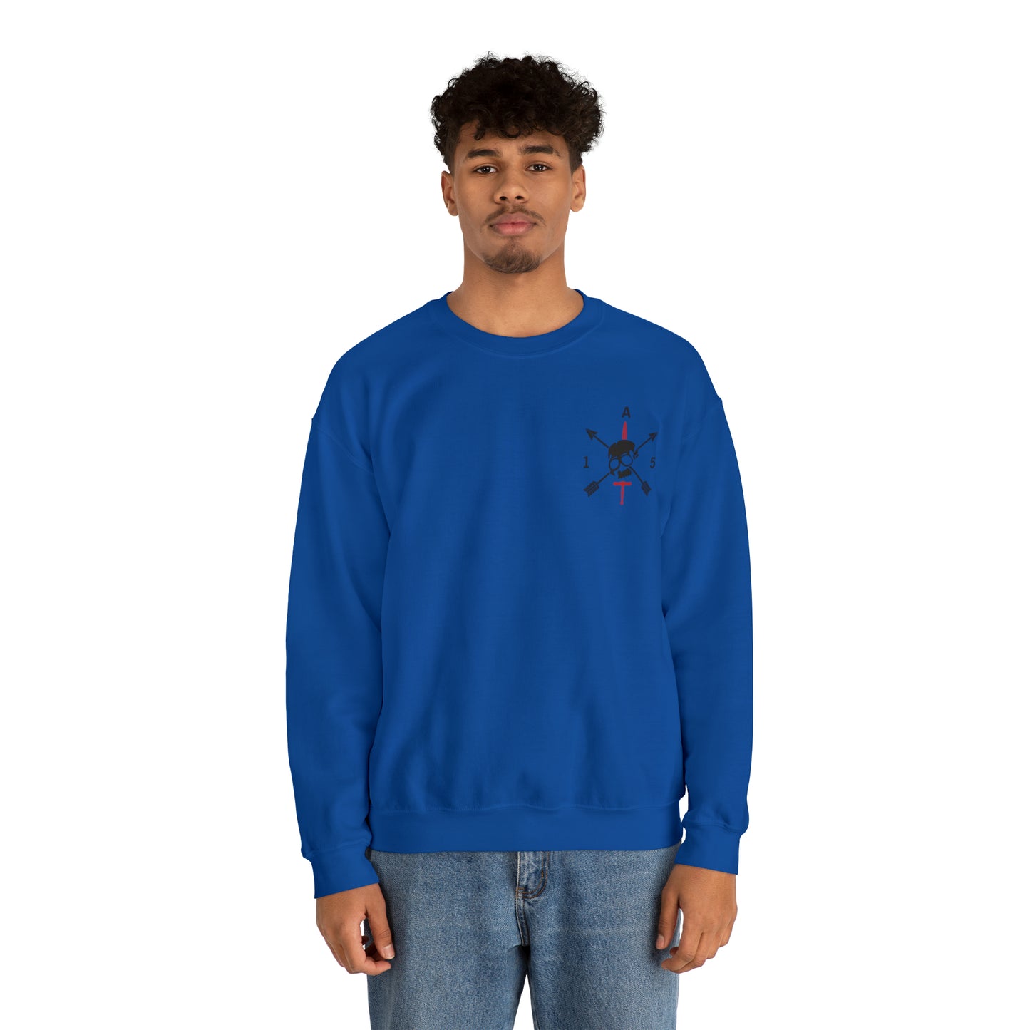 Crewneck Sweatshirt- Red Sword Front and Back