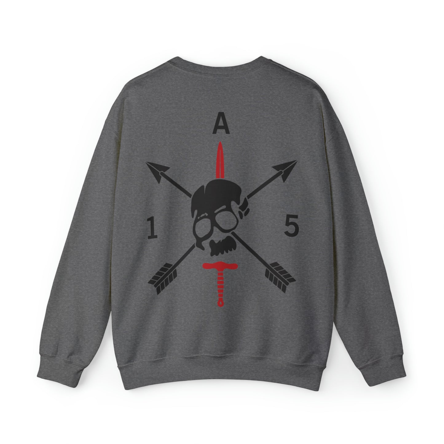 Crewneck Sweatshirt- Red Sword Front and Back