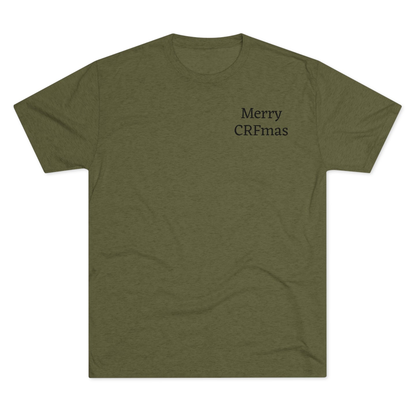 Merry CRFmas Front- Unisex Tri-Blend Crew Tee