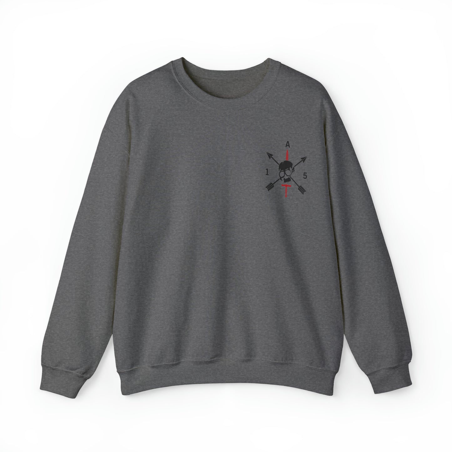 Crewneck Sweatshirt- Red Sword Front and Back