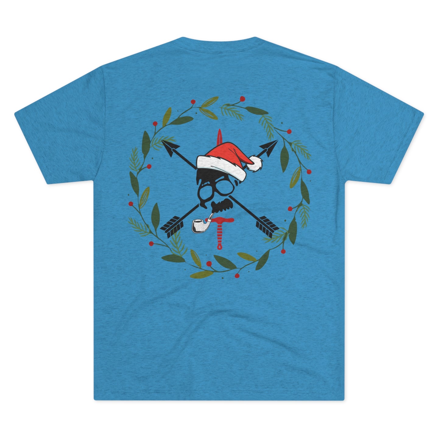 Christmas Wreath- Unisex Tri-Blend Crew Tee