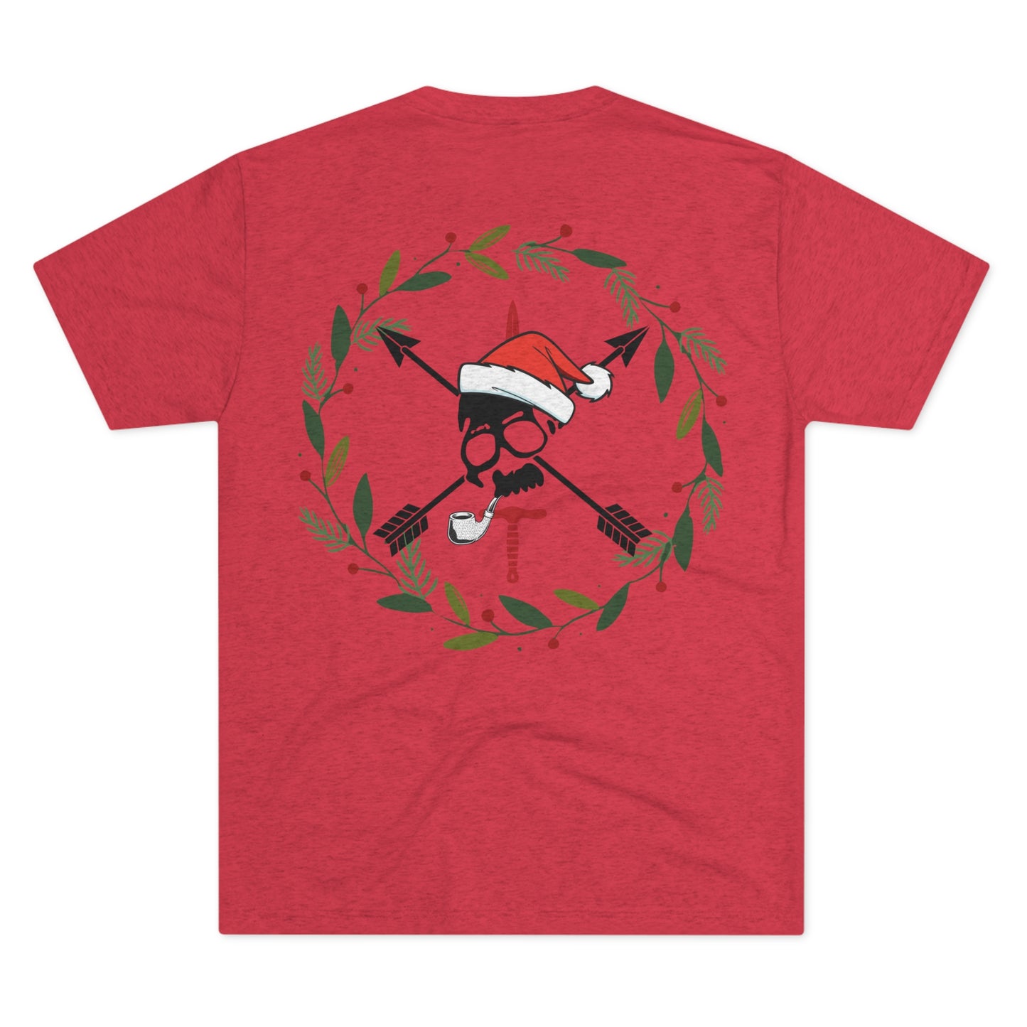 Christmas Wreath- Unisex Tri-Blend Crew Tee