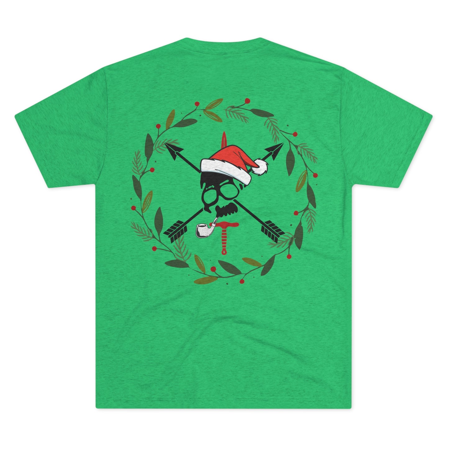 Christmas Wreath- Unisex Tri-Blend Crew Tee