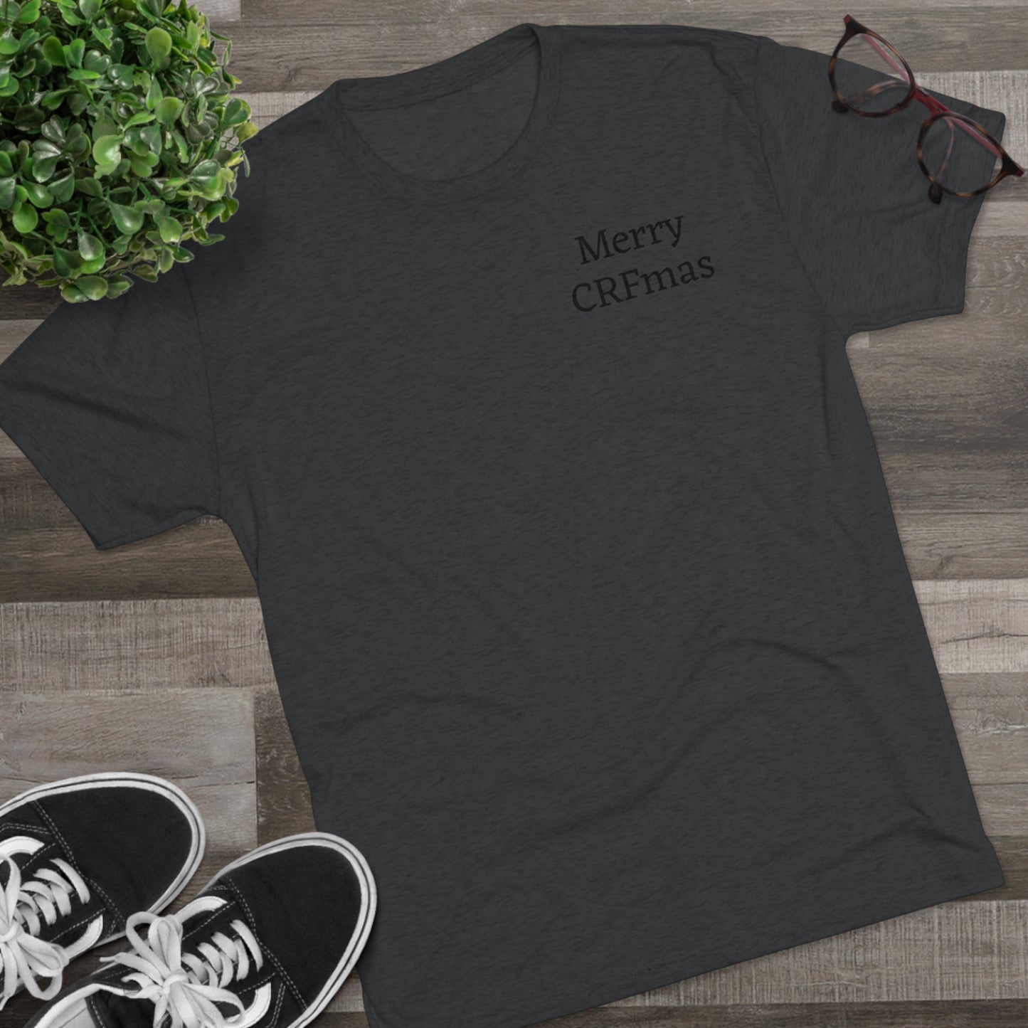 Merry CRFmas Front- Unisex Tri-Blend Crew Tee