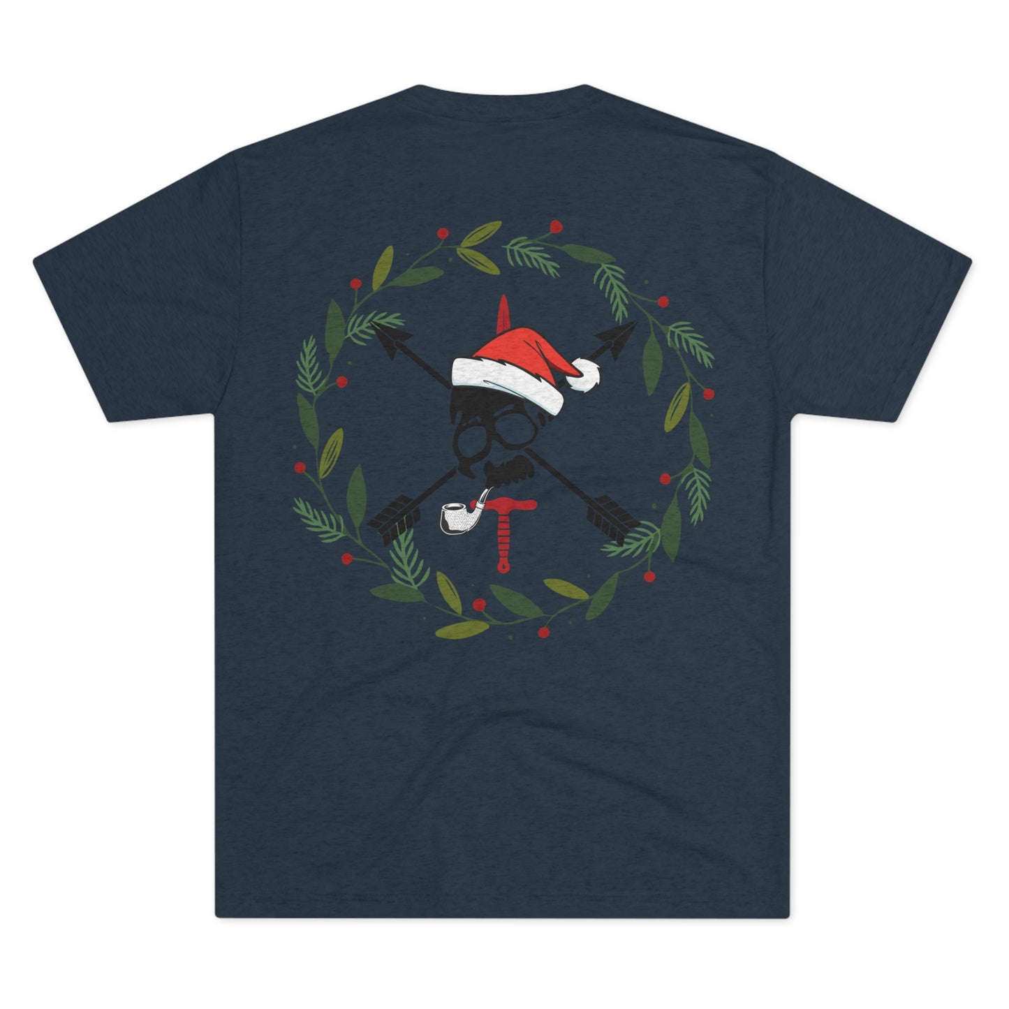 Christmas Wreath- Unisex Tri-Blend Crew Tee