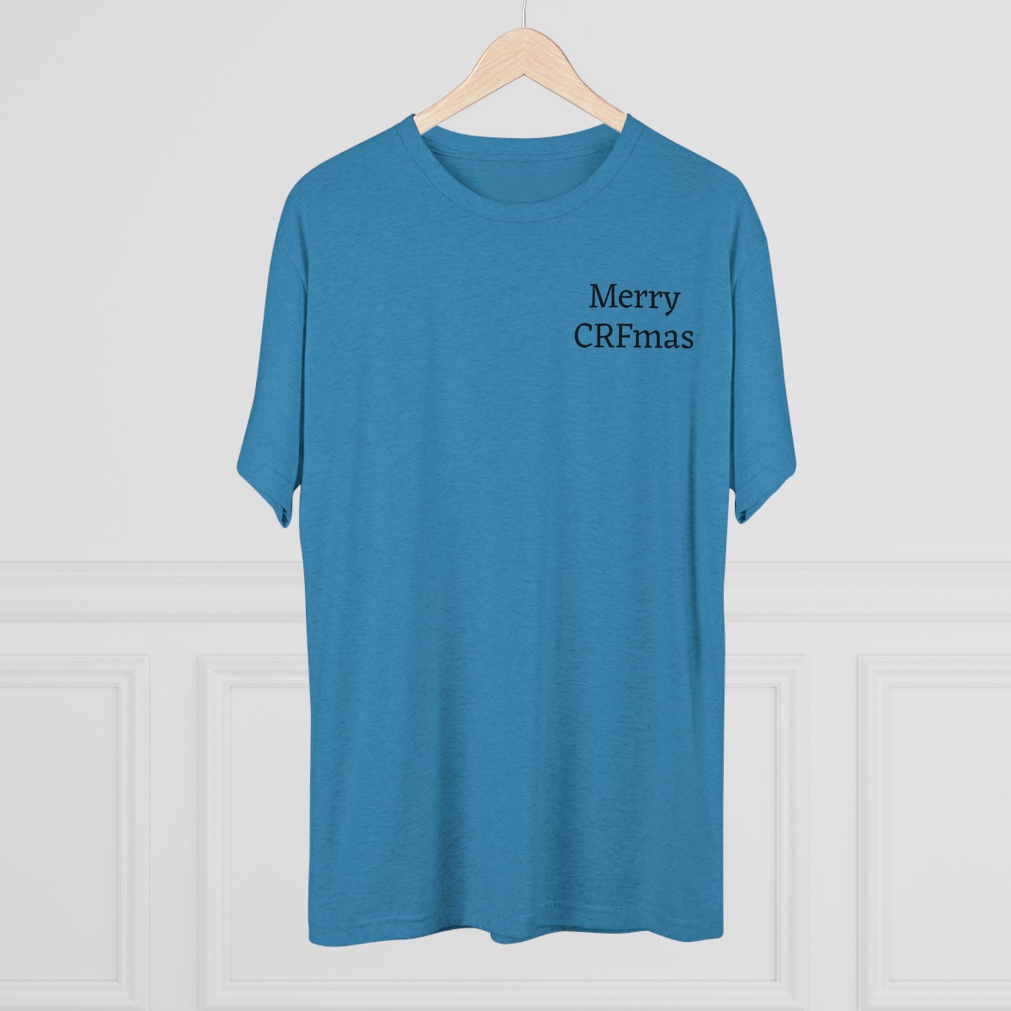 Merry CRFmas Front- Unisex Tri-Blend Crew Tee