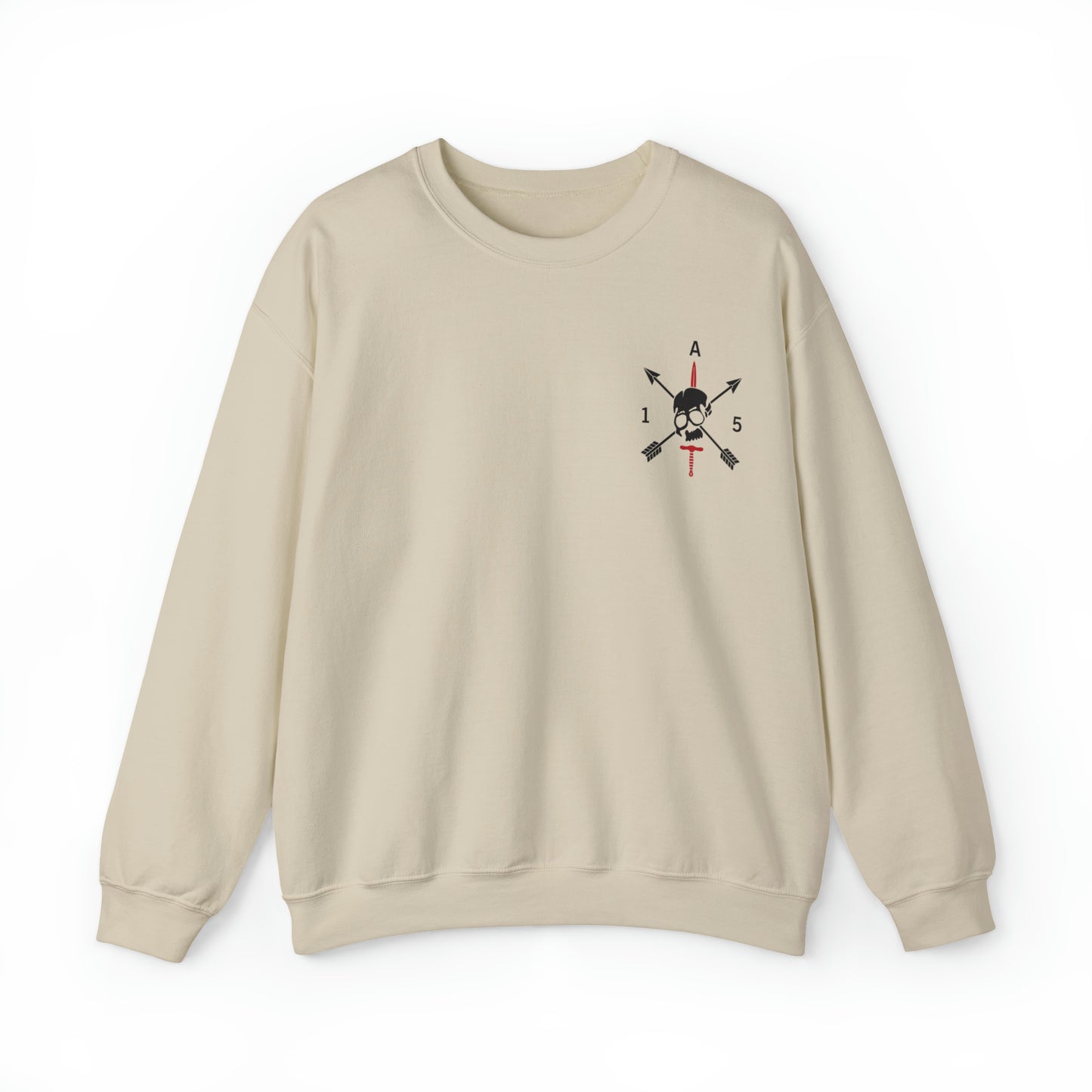 Crewneck Sweatshirt- Red Sword Front and Back