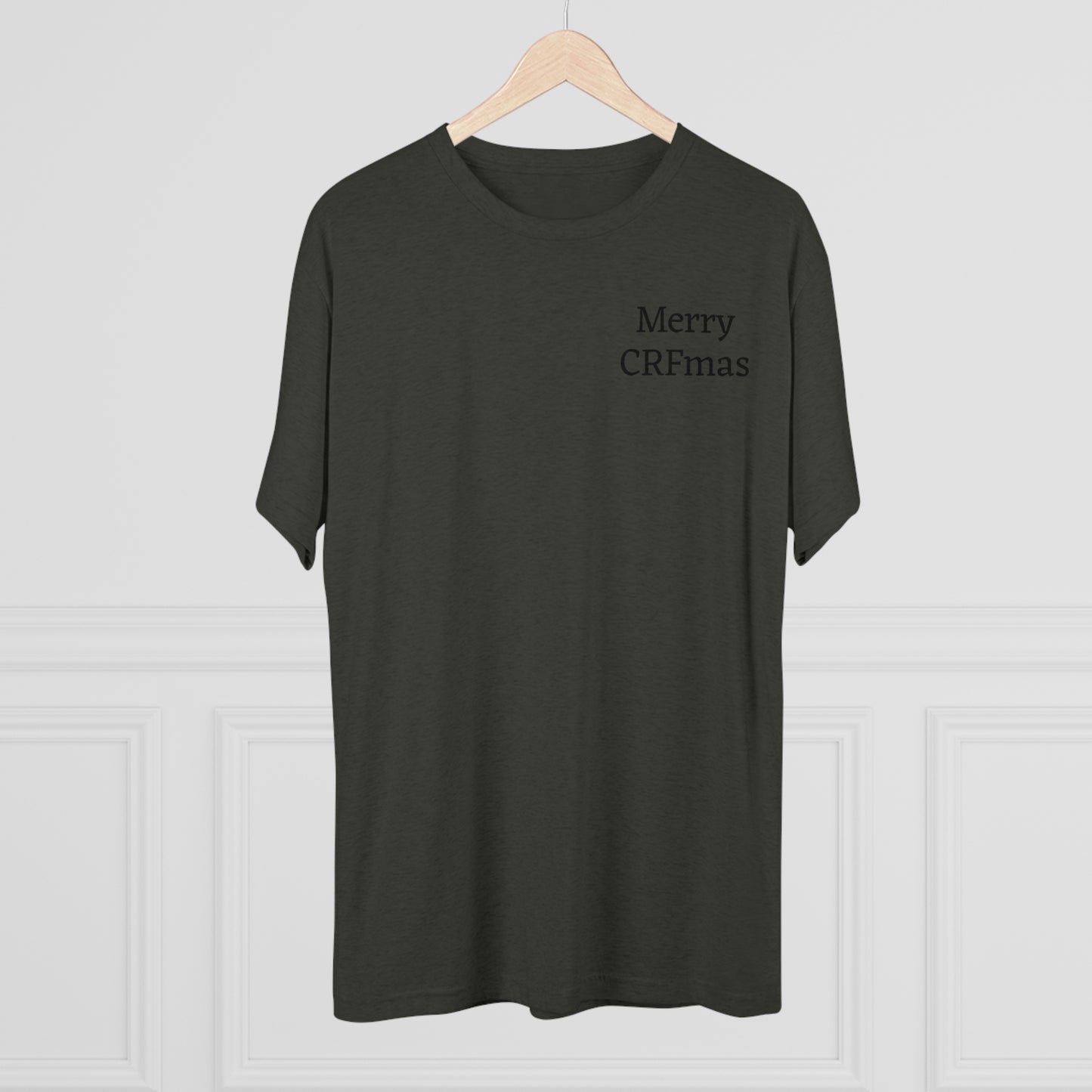 Merry CRFmas Front- Unisex Tri-Blend Crew Tee