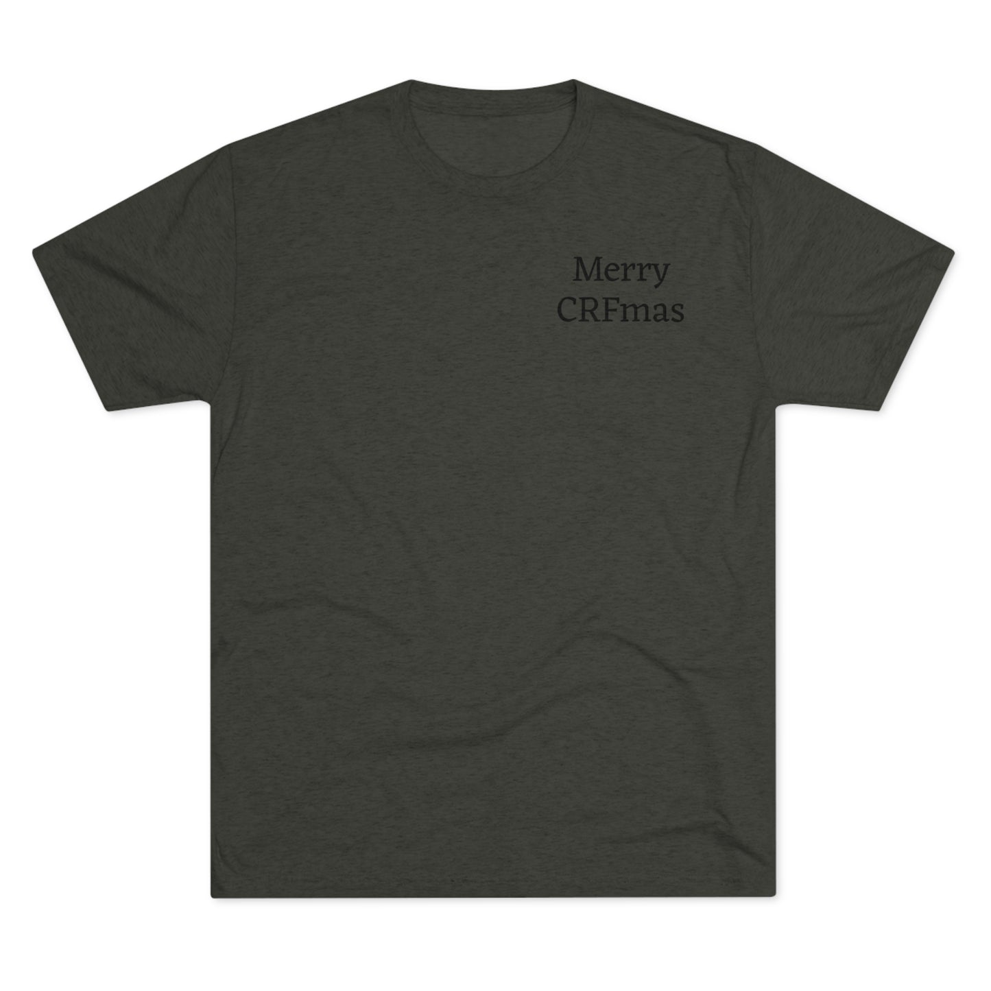 Merry CRFmas Front- Unisex Tri-Blend Crew Tee