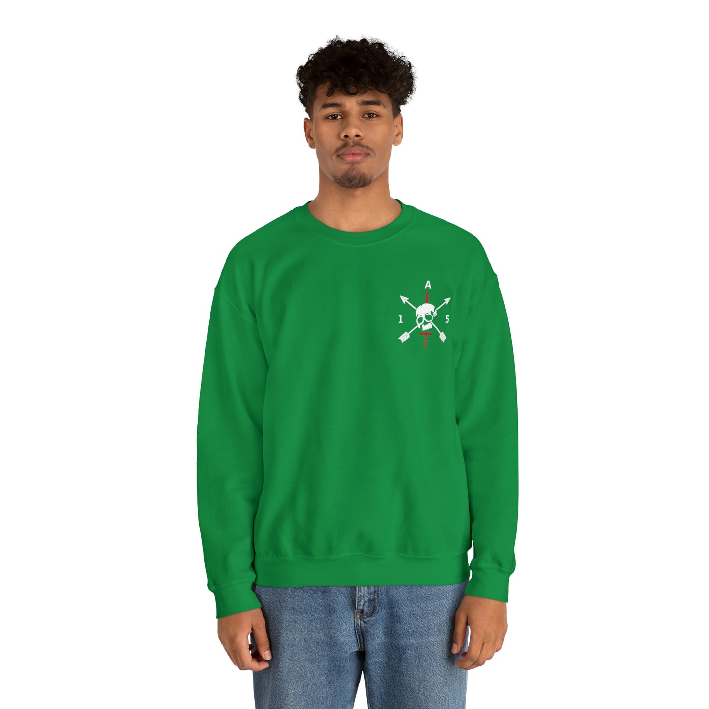 Front Only- White Logo Crewneck Sweatshirt