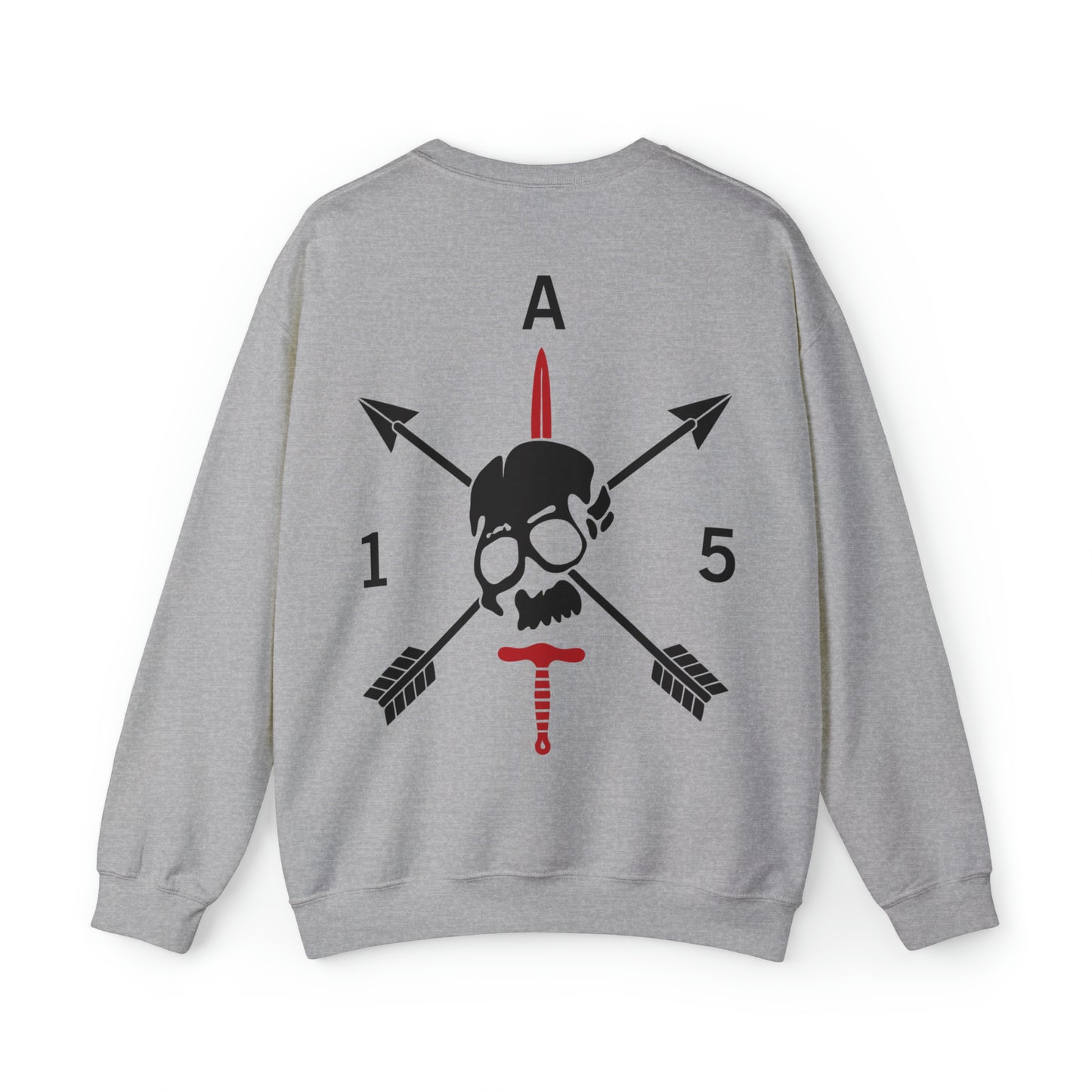 Crewneck Sweatshirt- Red Sword Front and Back