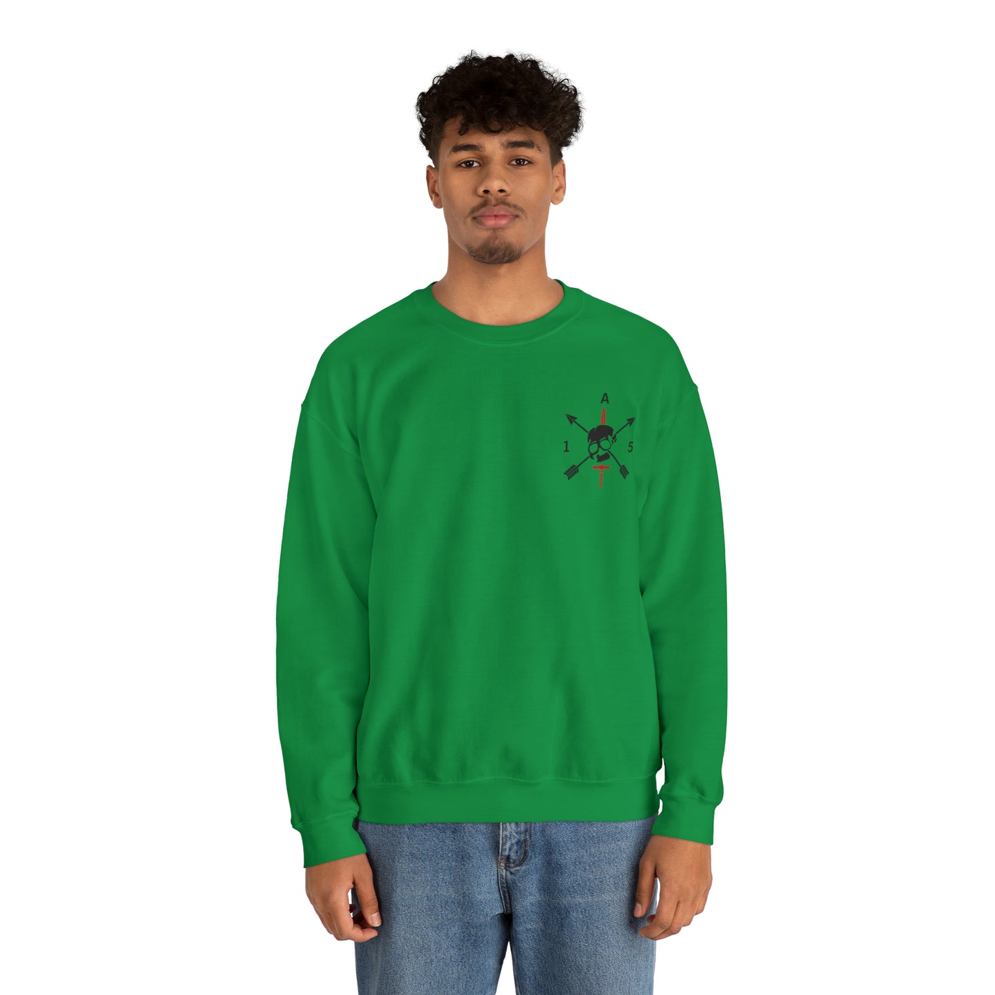 Crewneck Sweatshirt- Red Sword Front and Back