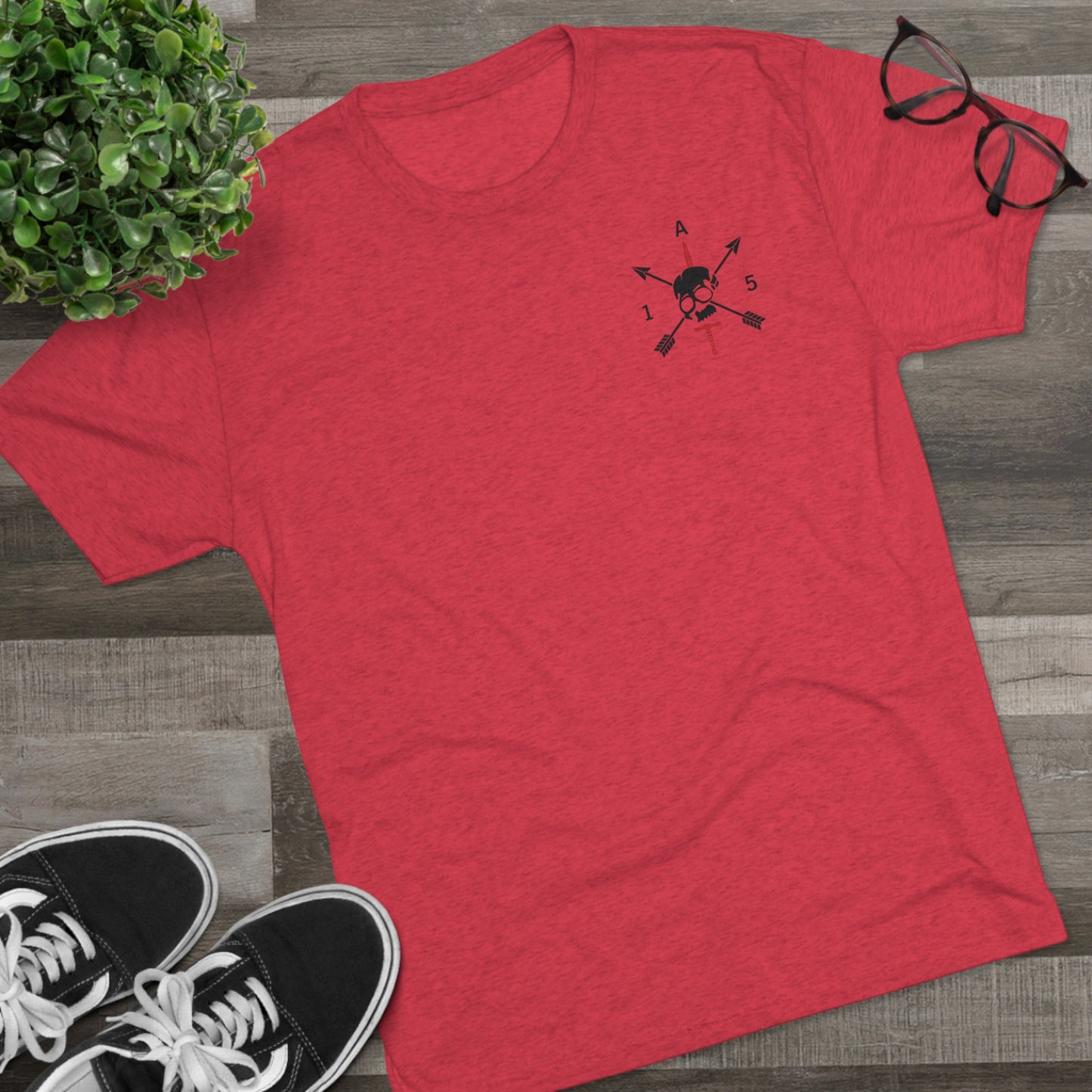 Christmas Wreath- Unisex Tri-Blend Crew Tee