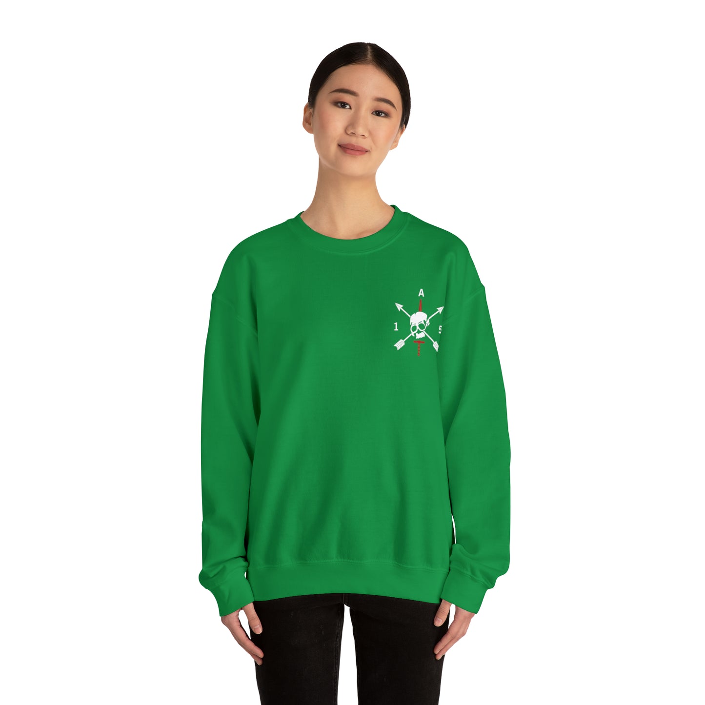Front Only- White Logo Crewneck Sweatshirt