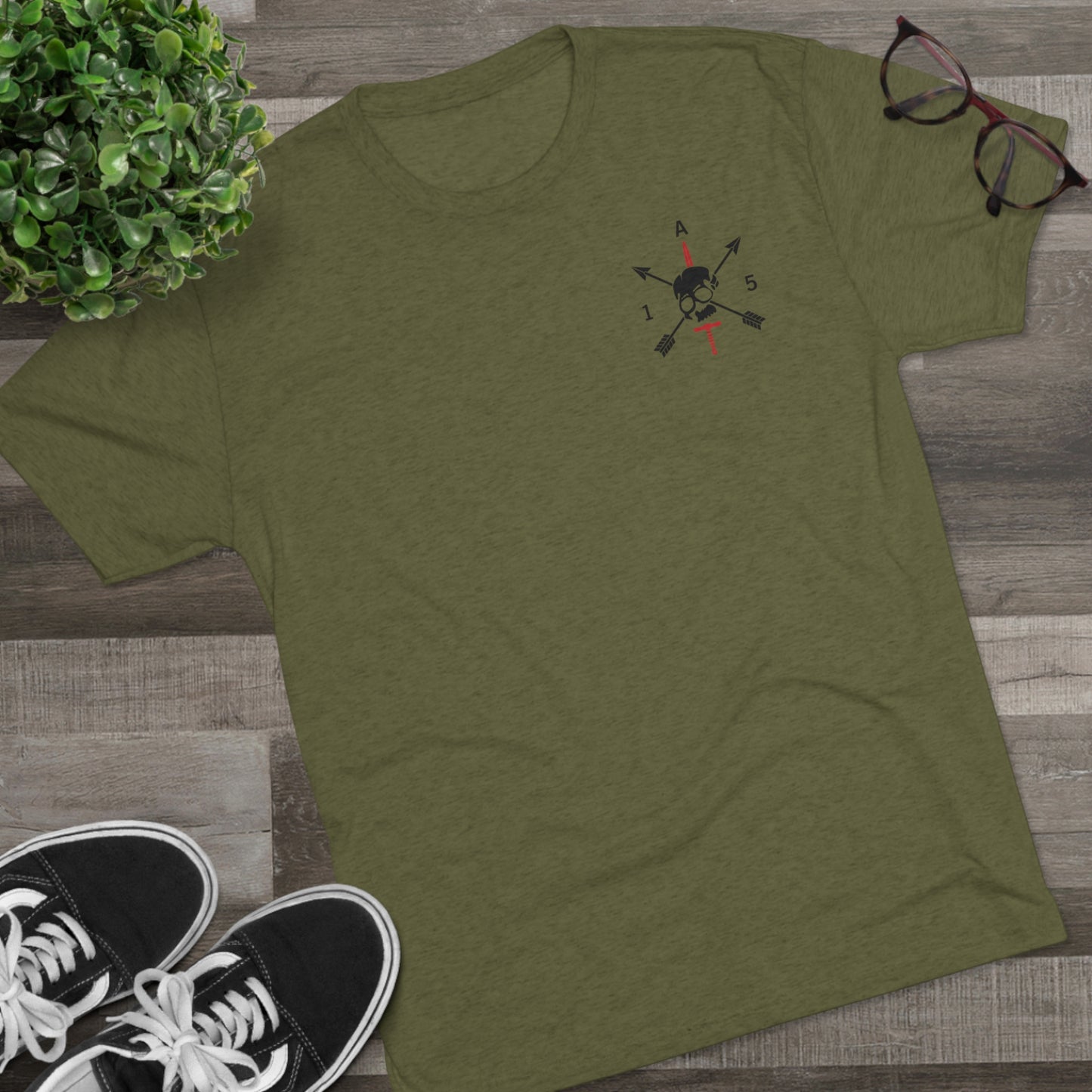 Christmas Wreath- Unisex Tri-Blend Crew Tee