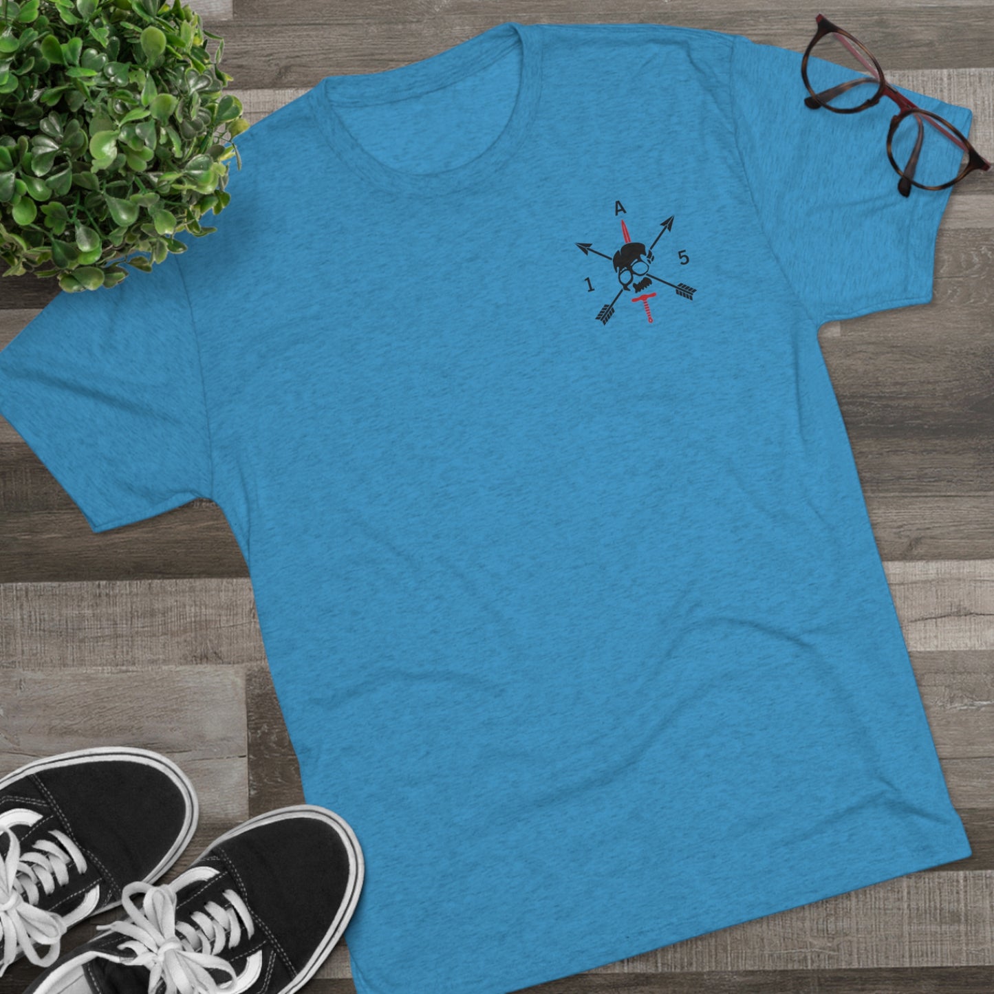 Christmas Wreath- Unisex Tri-Blend Crew Tee