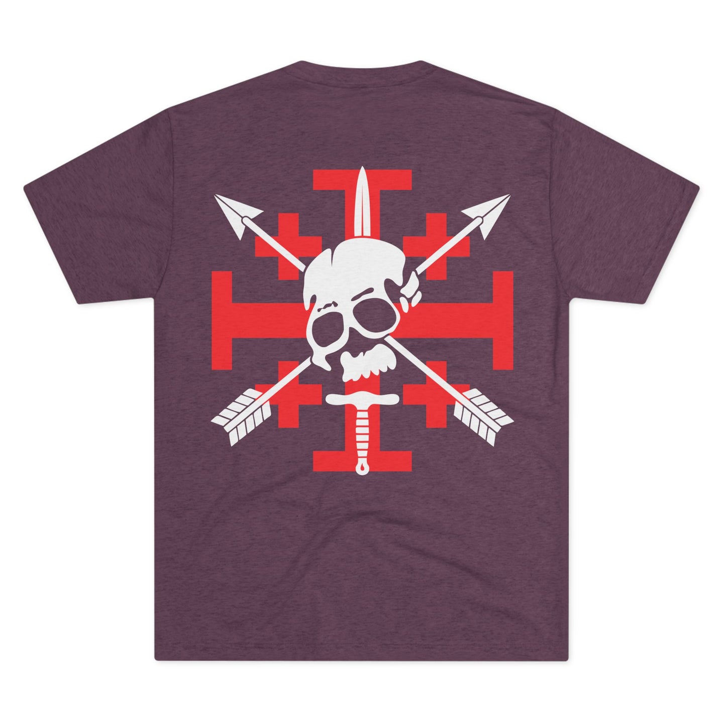 Crusaders Cross- White Logo Tri Blend